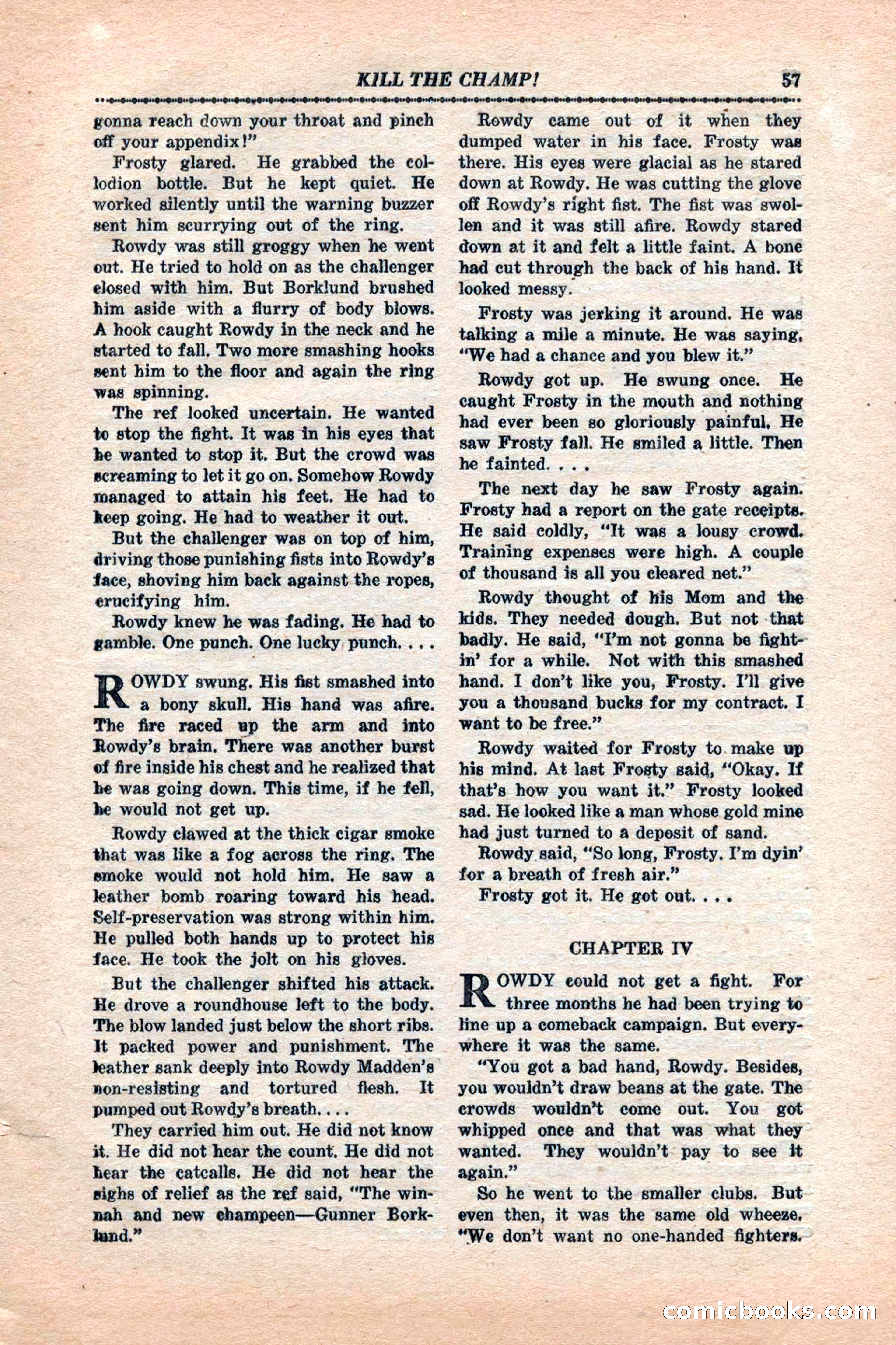 12 Sports Aces, January 1943 — page 59: Pulp Fiction, 1943
