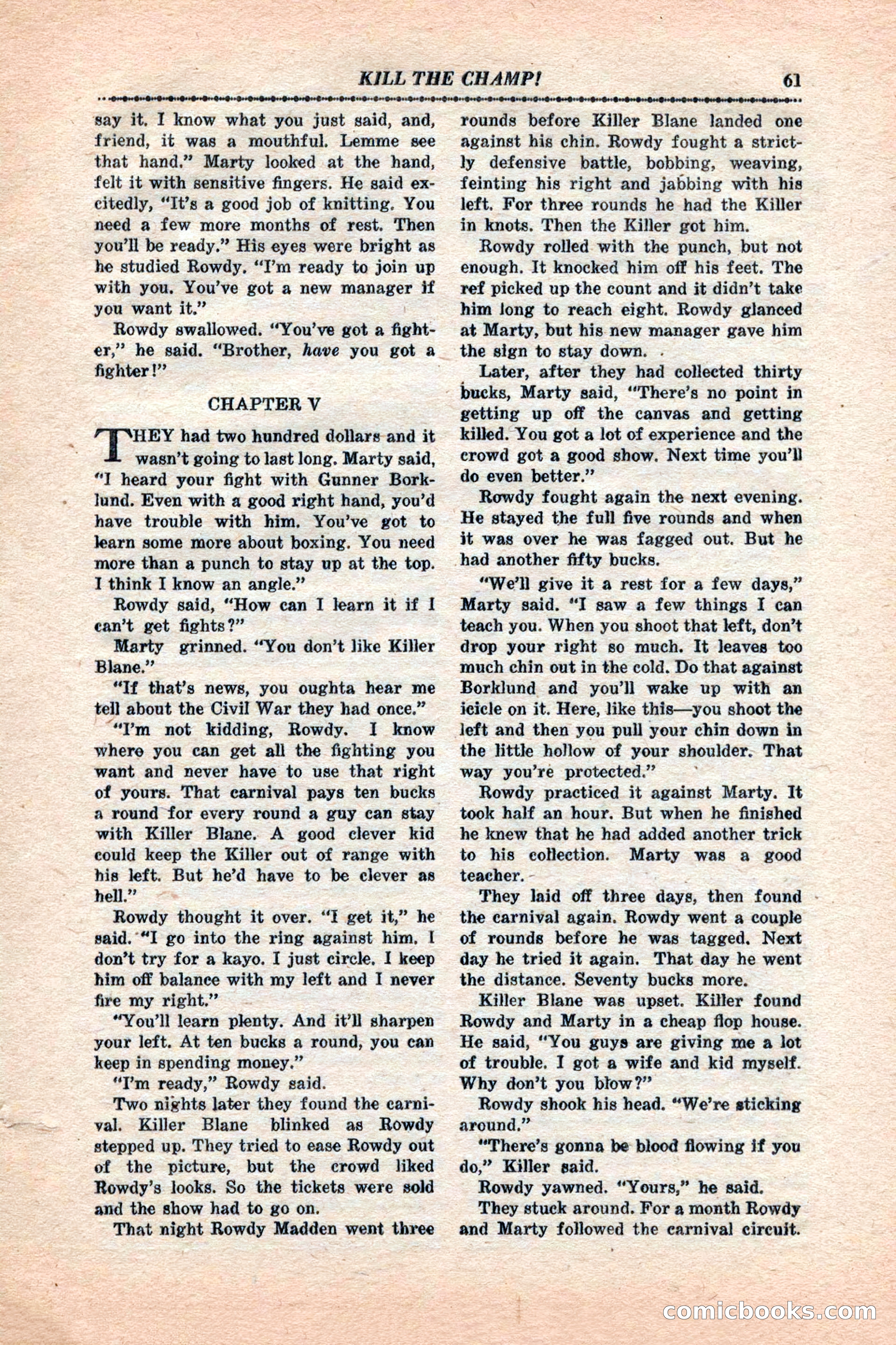12 Sports Aces, January 1943 — page 63: Pulp Fiction, 1943