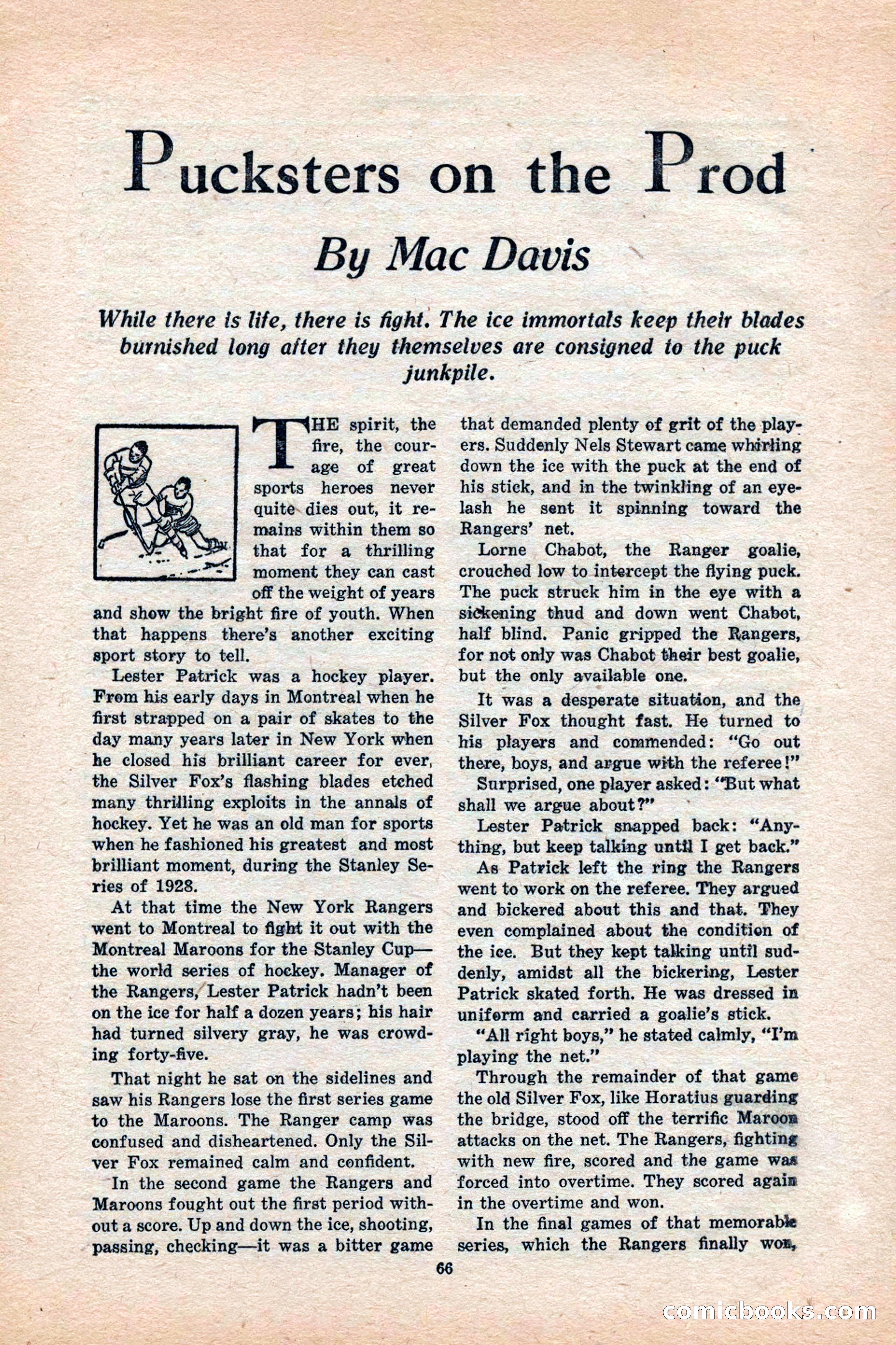 12 Sports Aces, January 1943 — page 68: Pulp Fiction, 1943