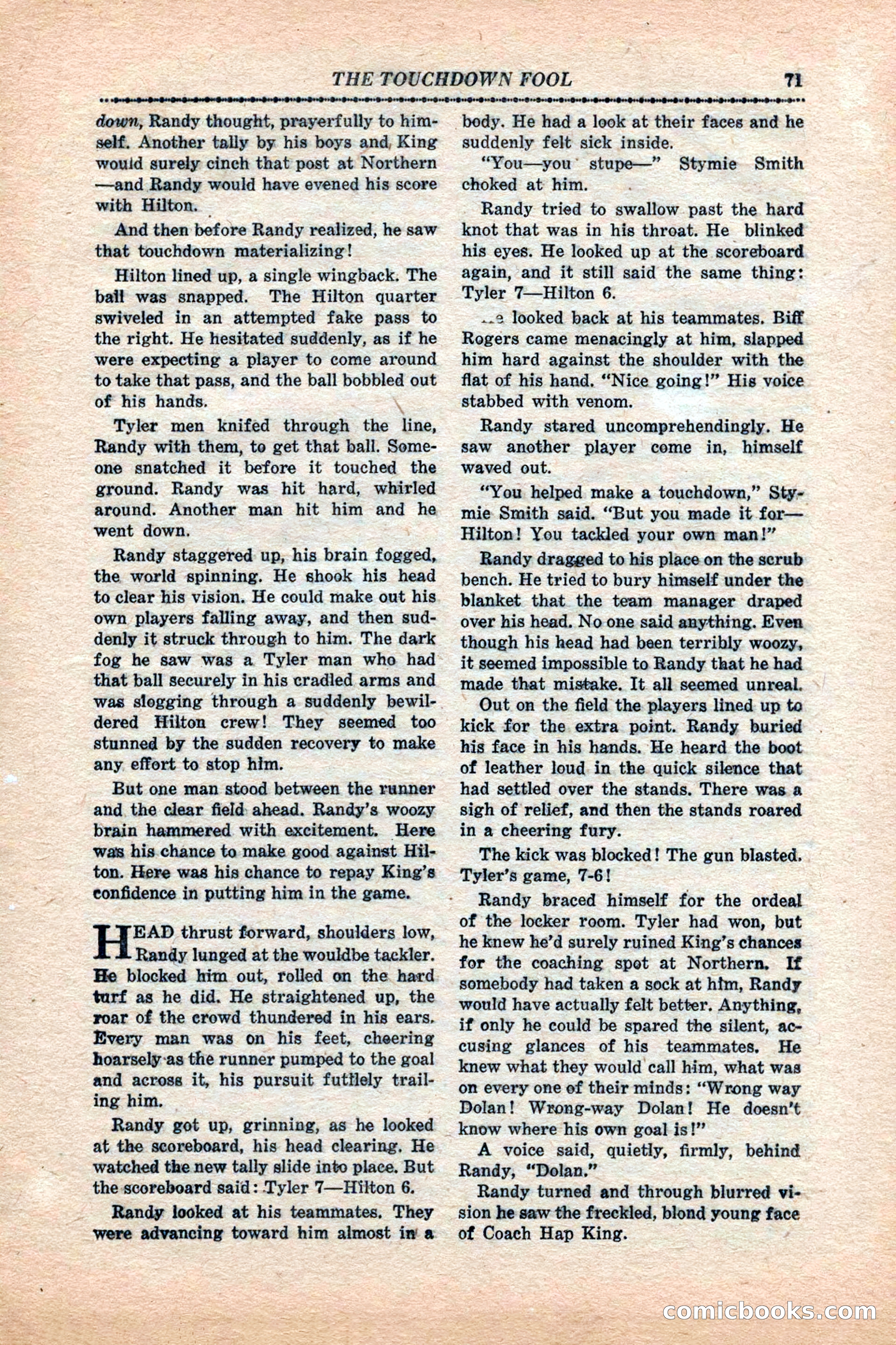 12 Sports Aces, January 1943 — page 73: Pulp Fiction, 1943