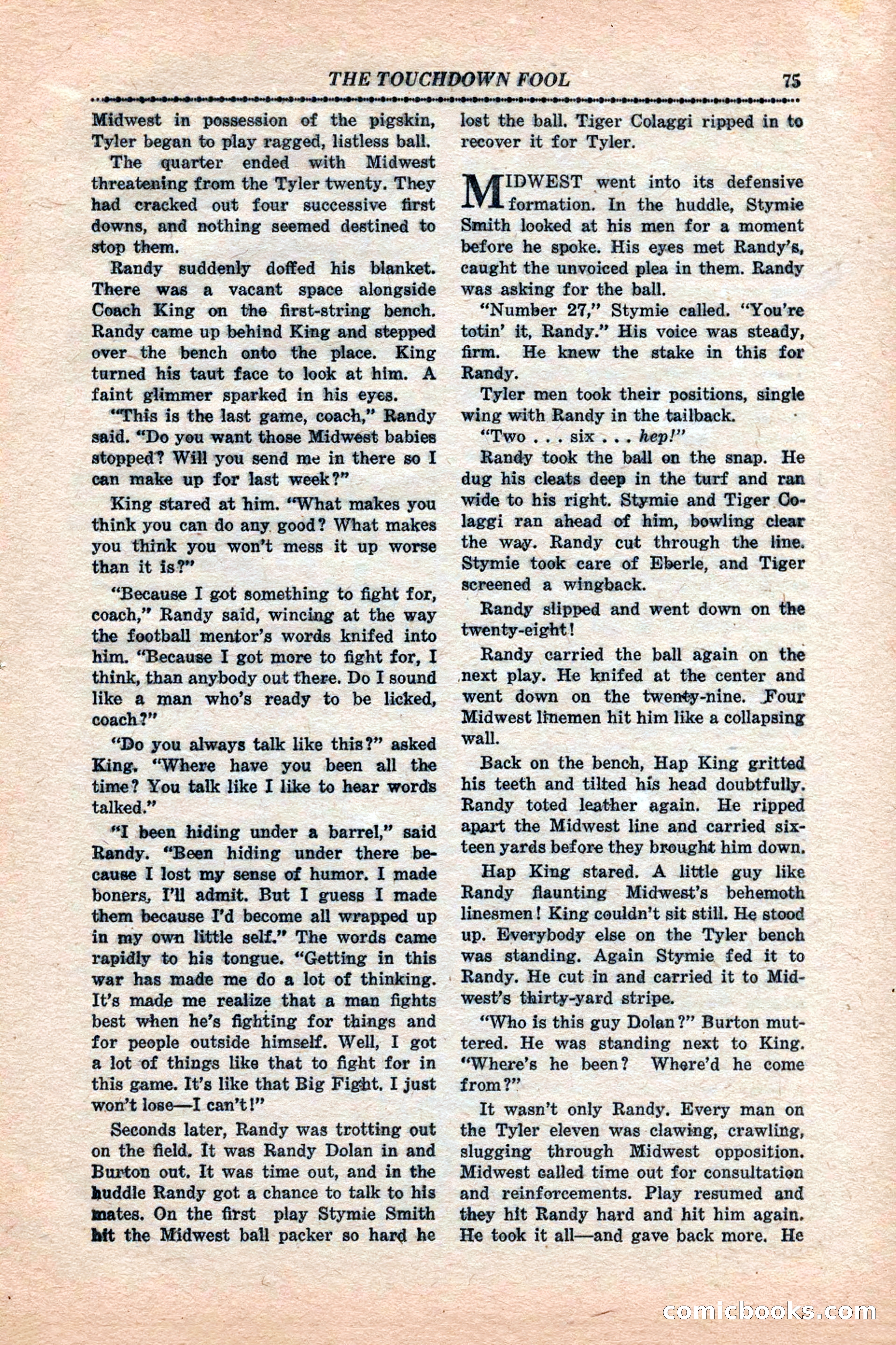 12 Sports Aces, January 1943 — page 77: Pulp Fiction, 1943