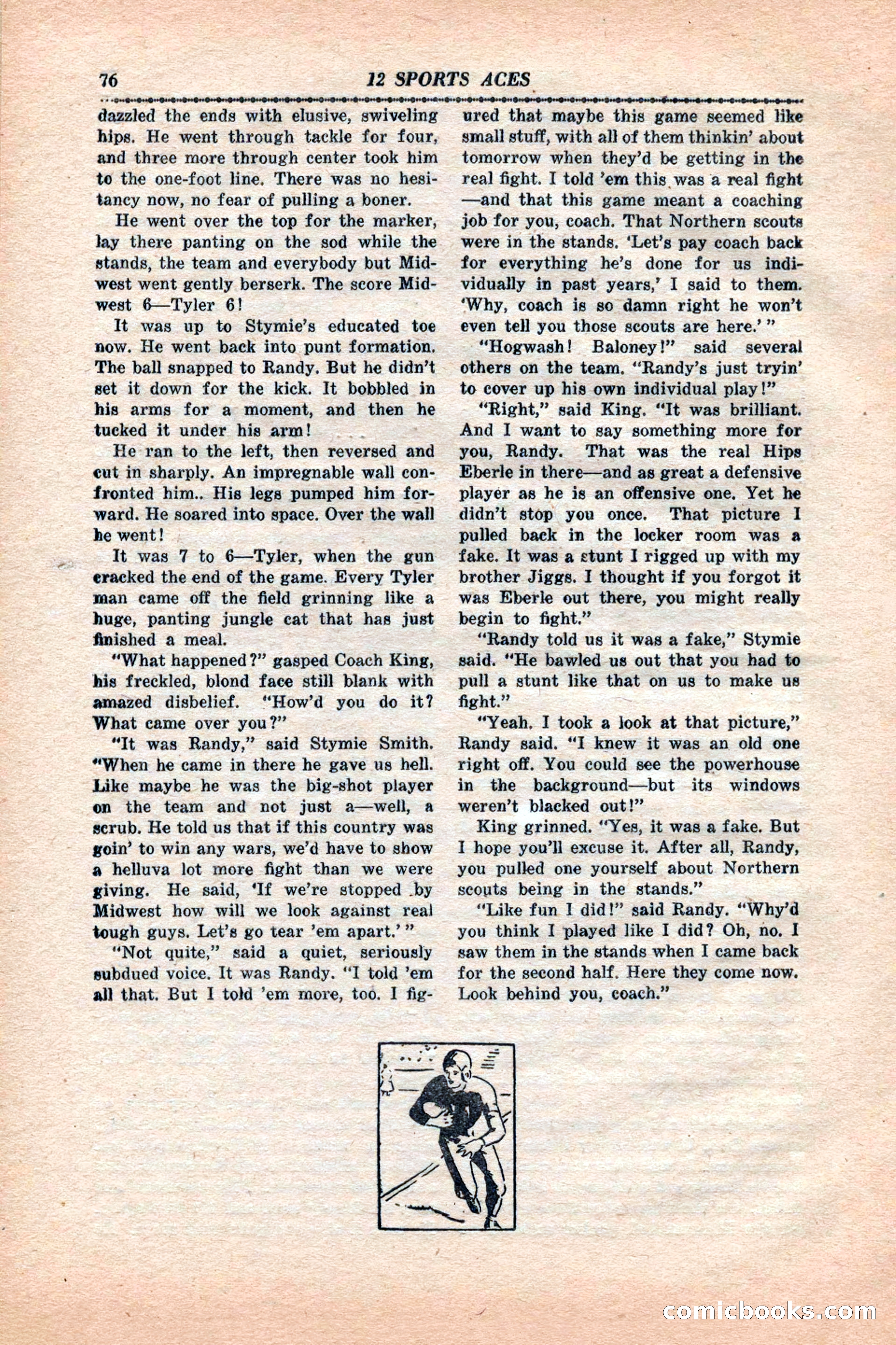 12 Sports Aces, January 1943 — page 78: Pulp Fiction, 1943