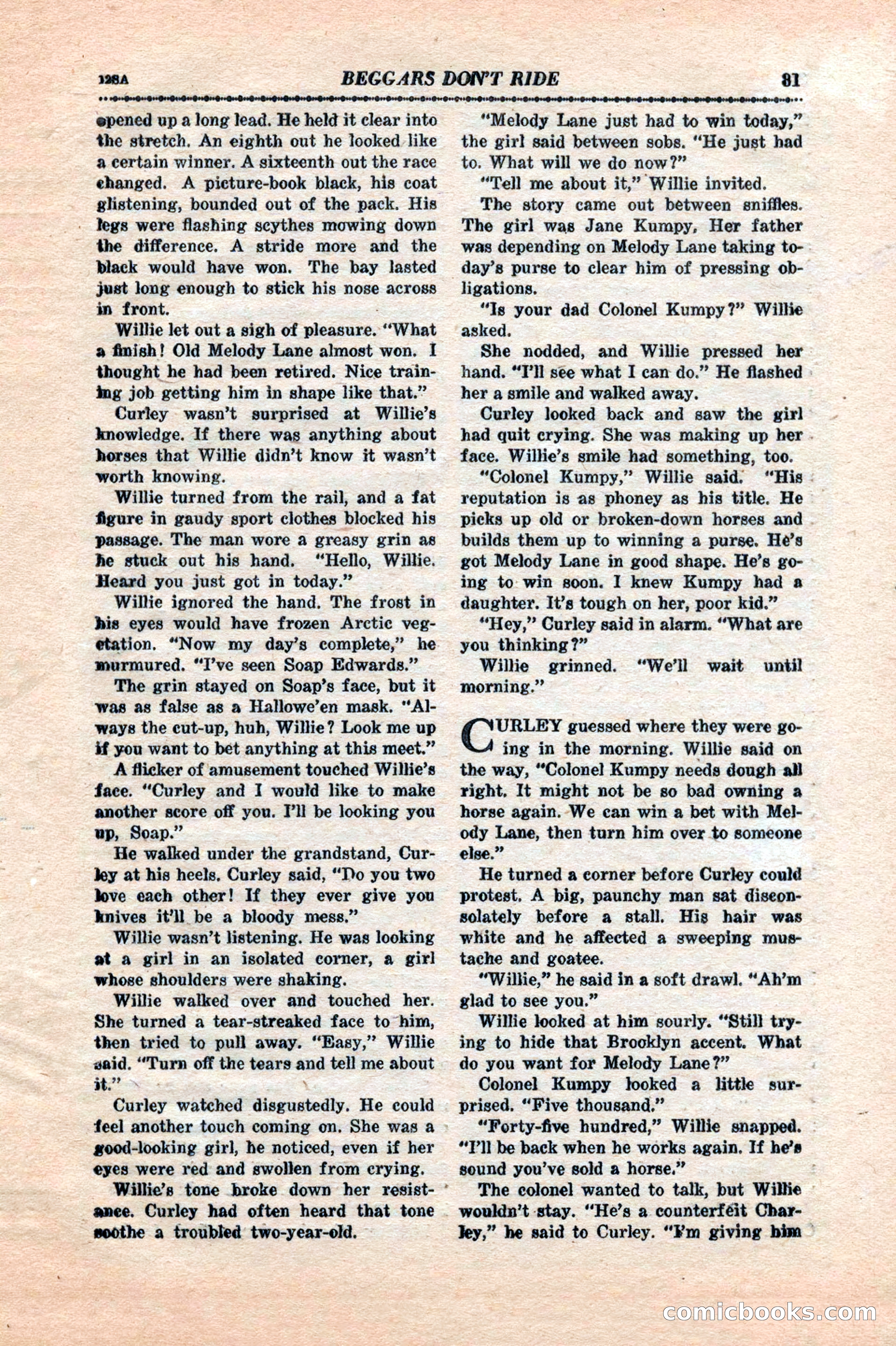 12 Sports Aces, January 1943 — page 83: Pulp Fiction, 1943