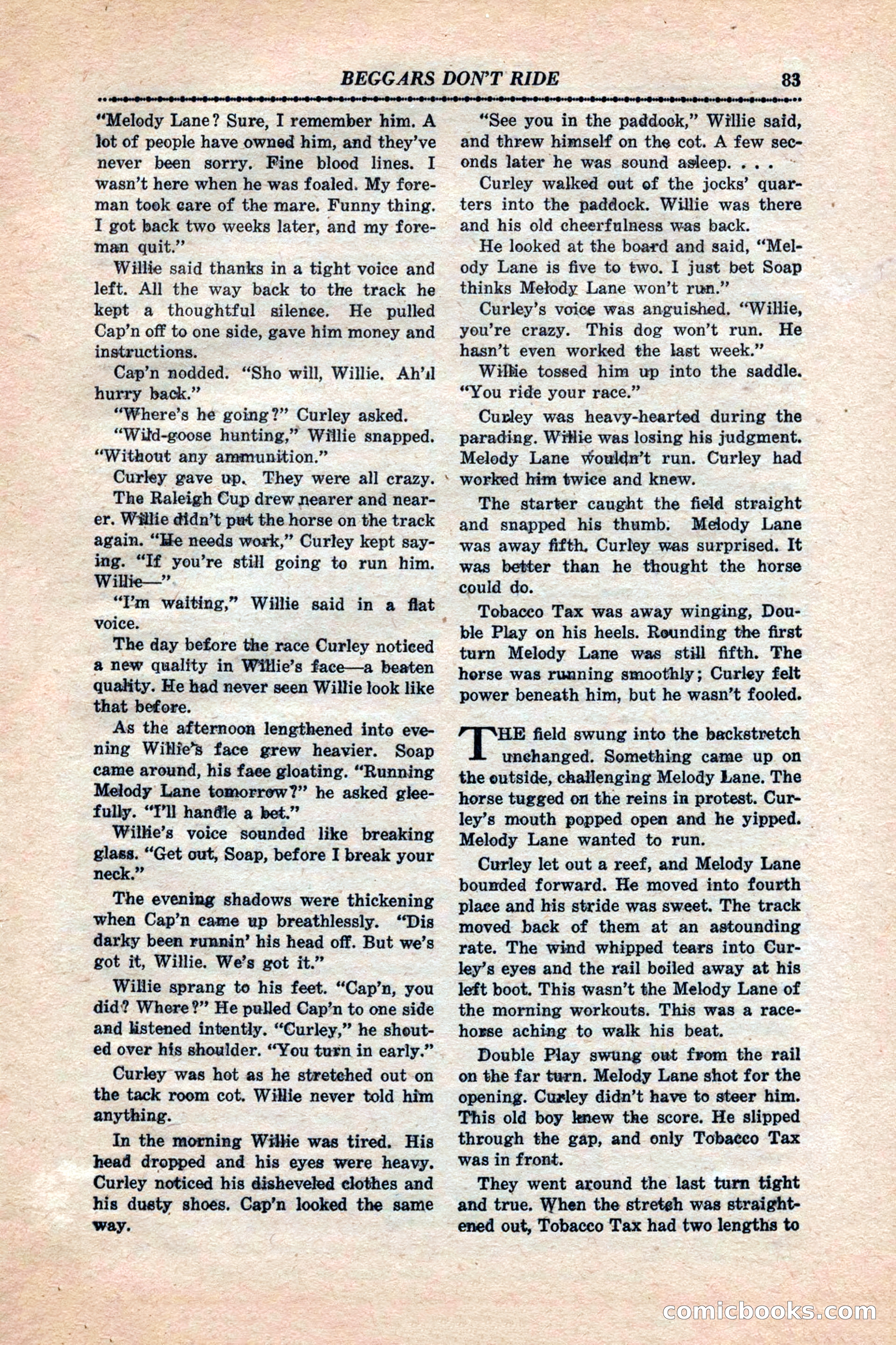 12 Sports Aces, January 1943 — page 85: Pulp Fiction, 1943