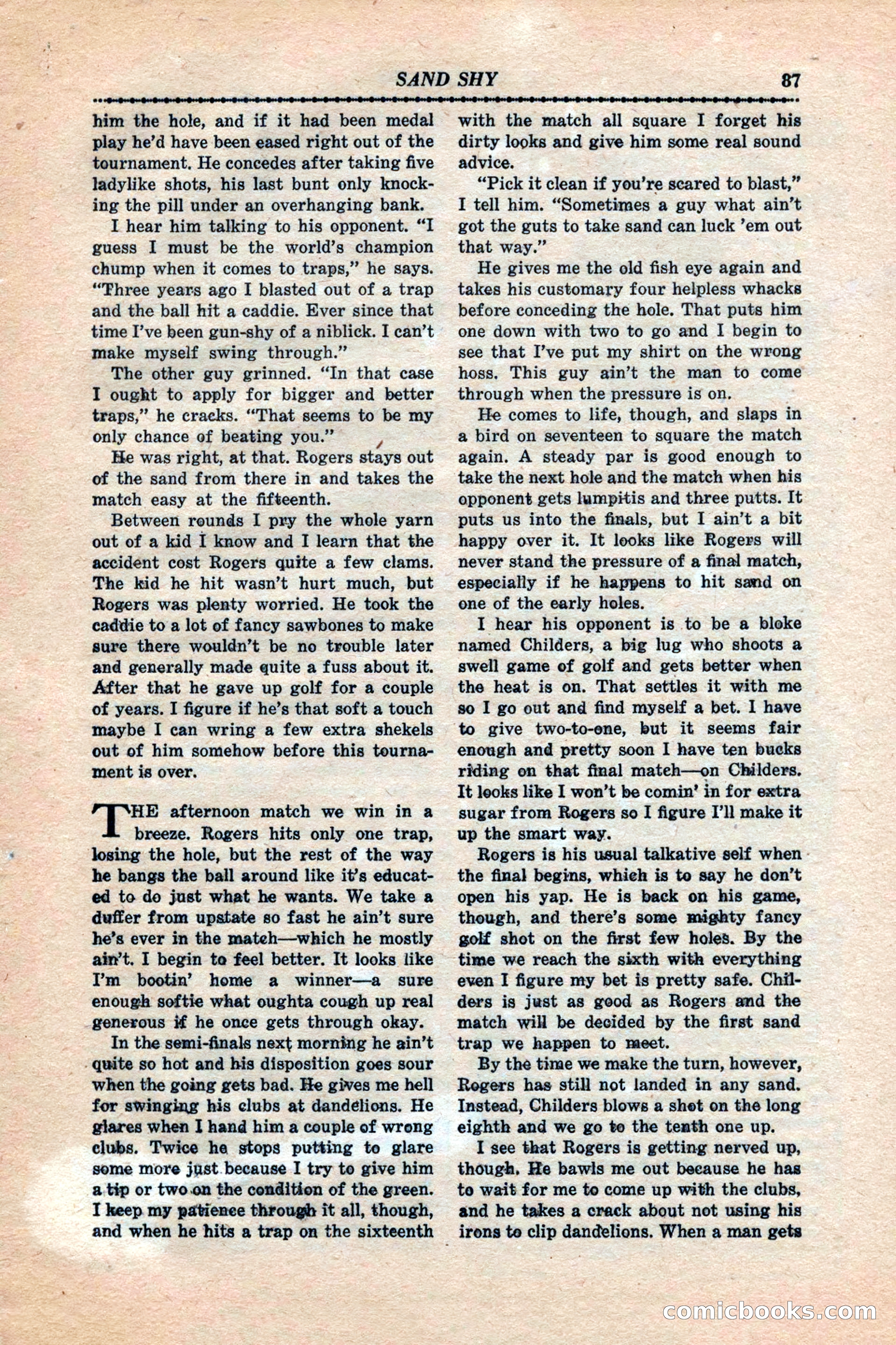 12 Sports Aces, January 1943 — page 89: Pulp Fiction, 1943