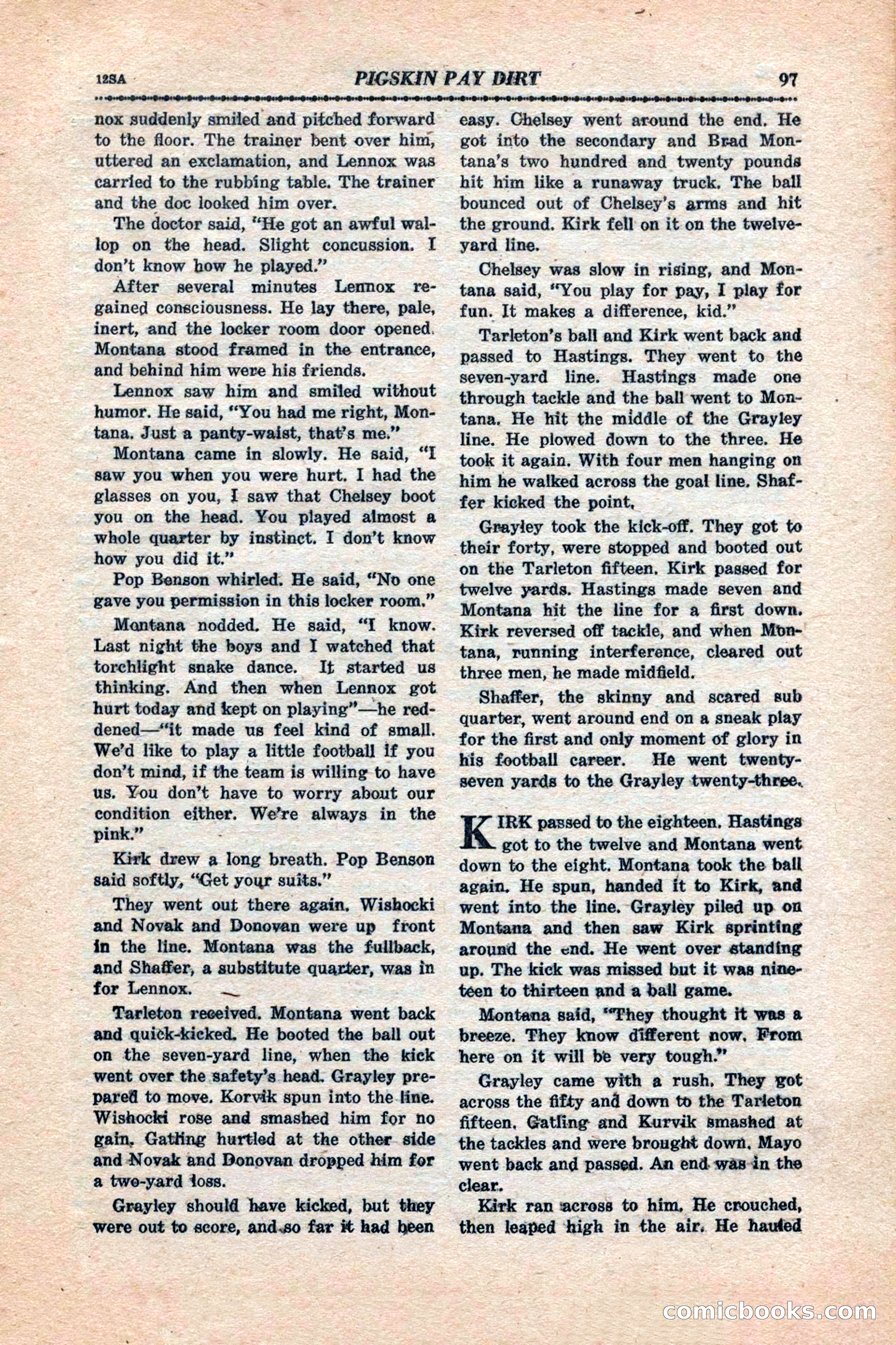 12 Sports Aces, January 1943 — page 99: Pulp Fiction, 1943