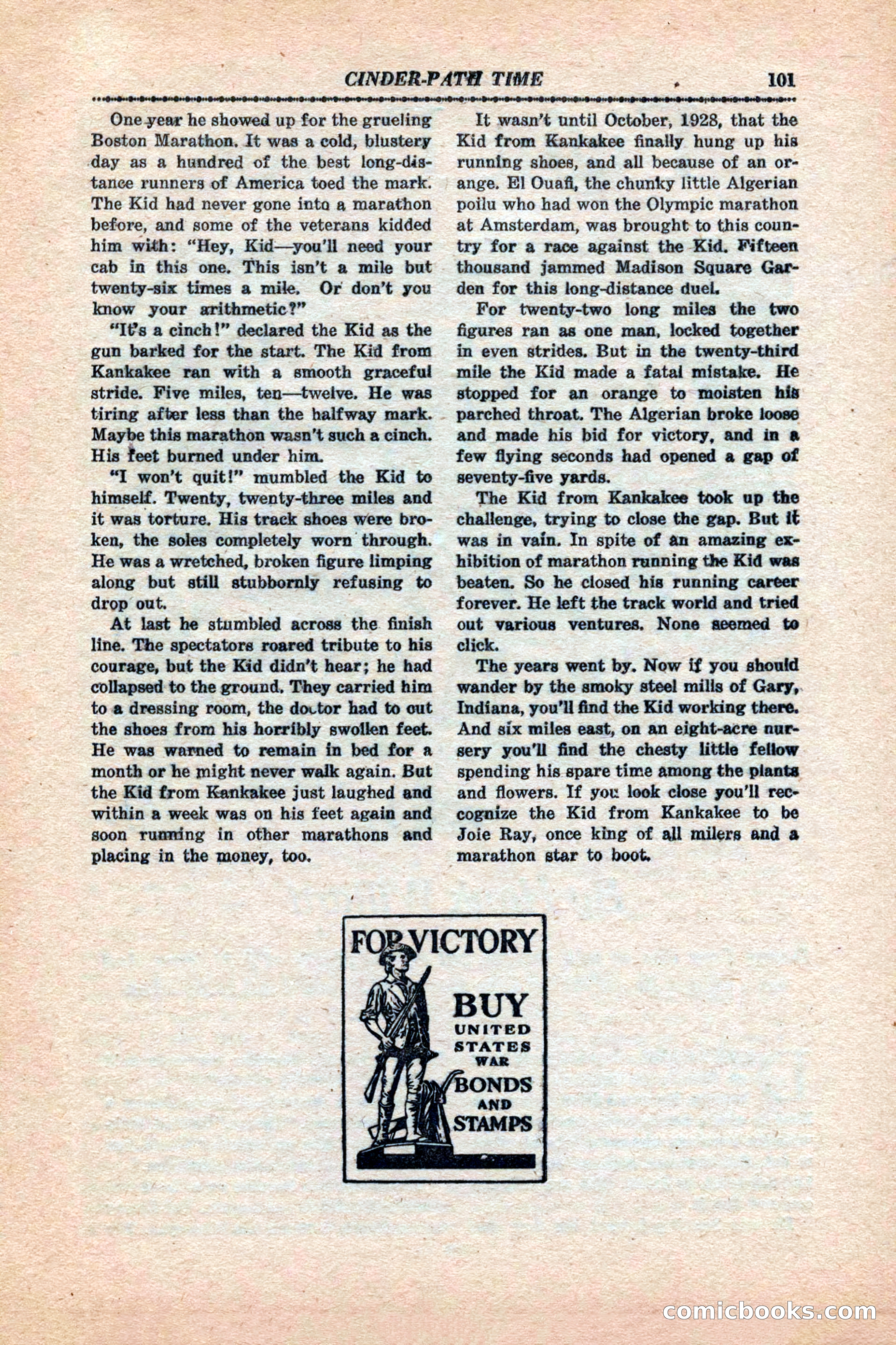 12 Sports Aces, January 1943 — page 103: Pulp Fiction, 1943