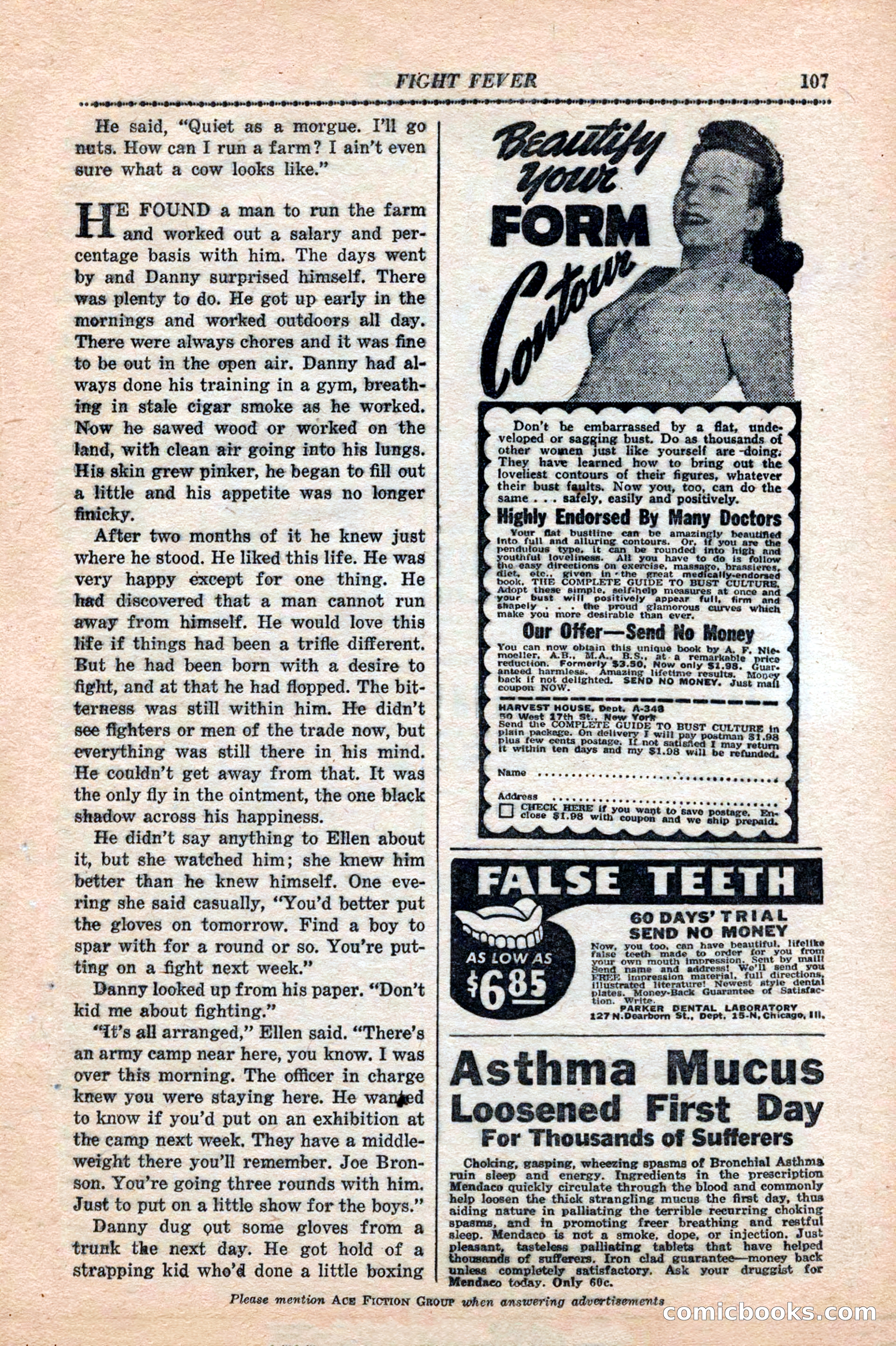 12 Sports Aces, January 1943 — page 109: Pulp Fiction, 1943