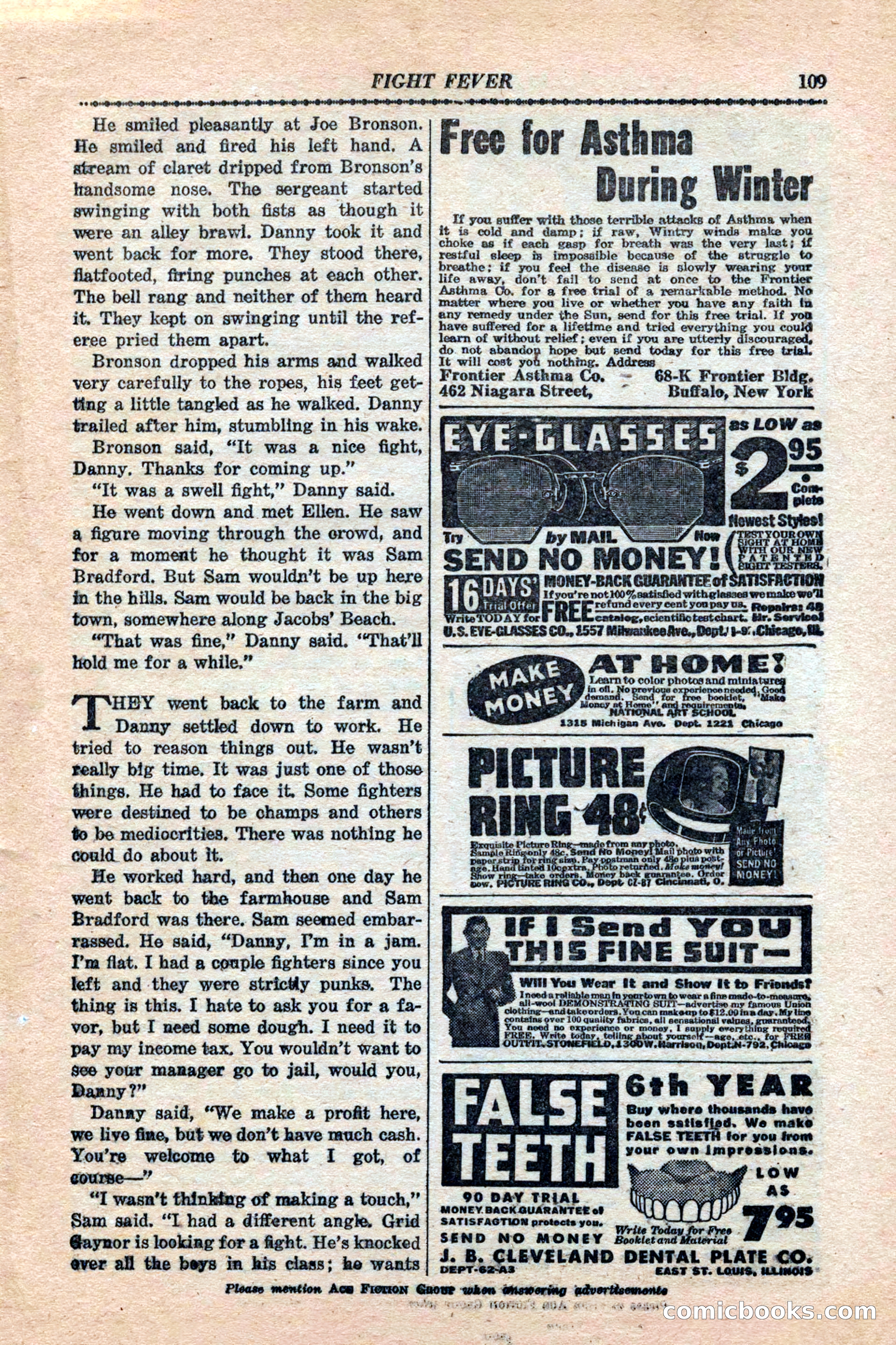 12 Sports Aces, January 1943 — page 111: Pulp Fiction, 1943