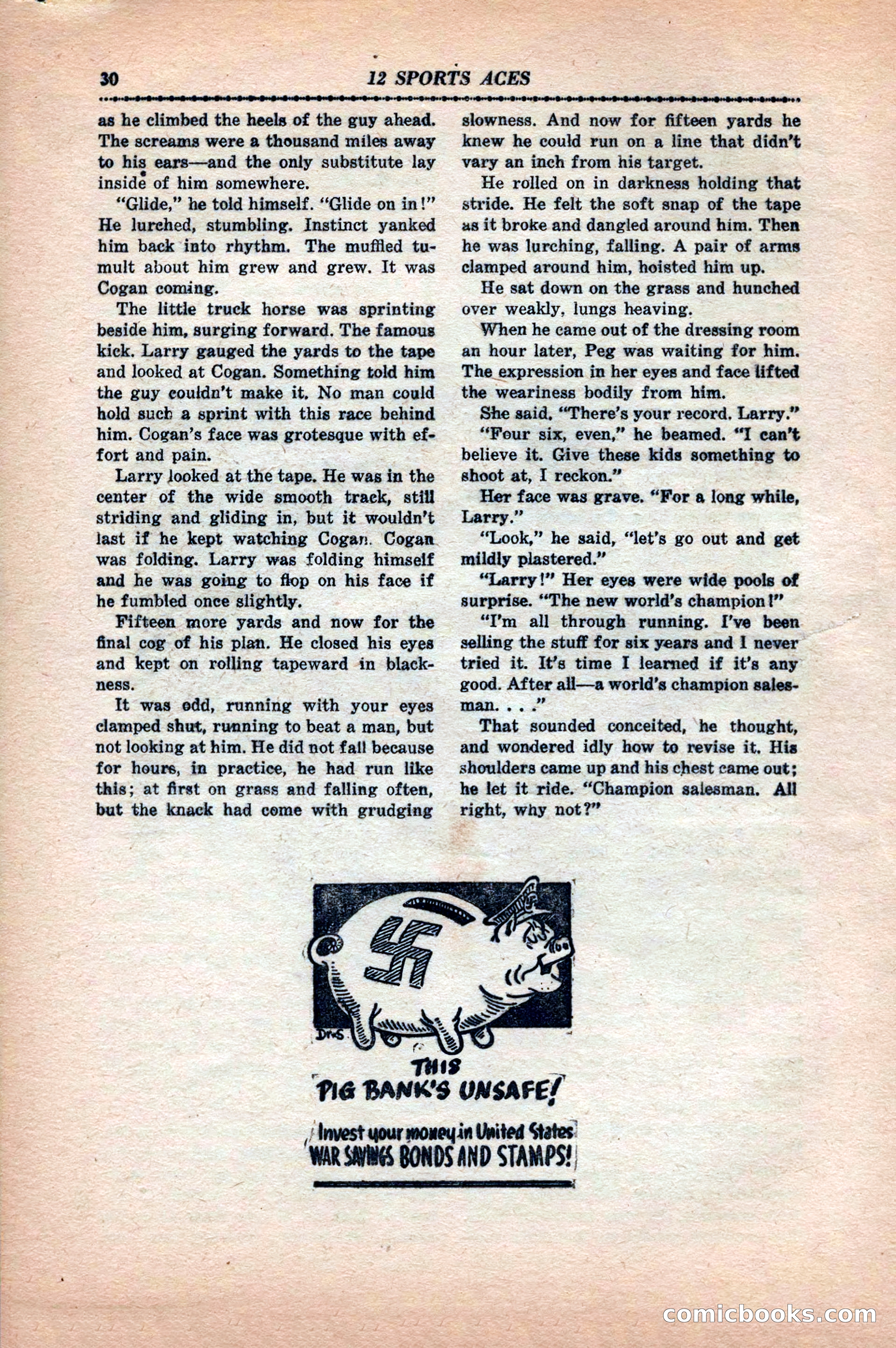 12 Sports Aces, May 1943 — page 32: Pulp Fiction, 1943