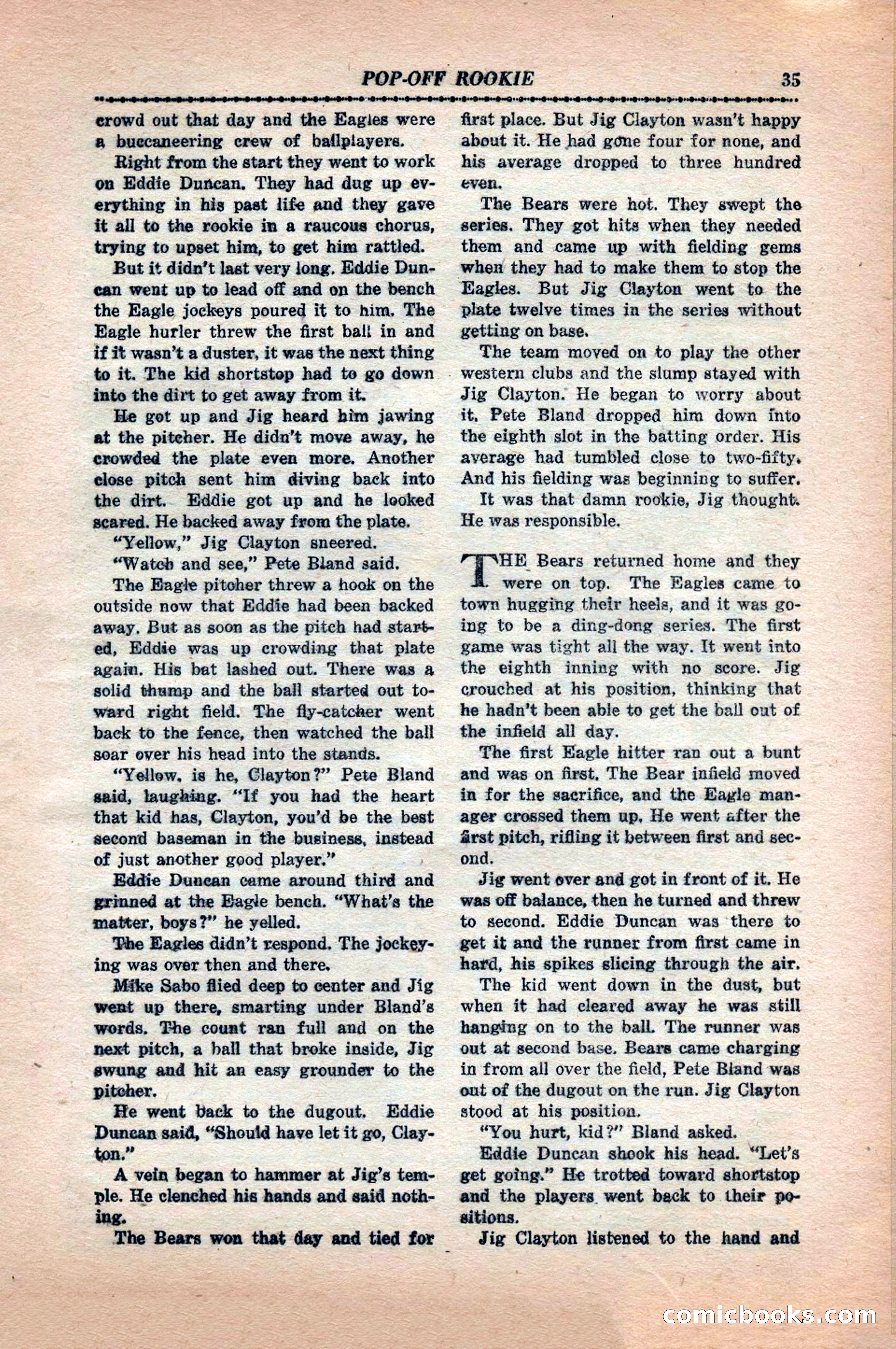 12 Sports Aces, May 1943 — page 37: Pulp Fiction, 1943