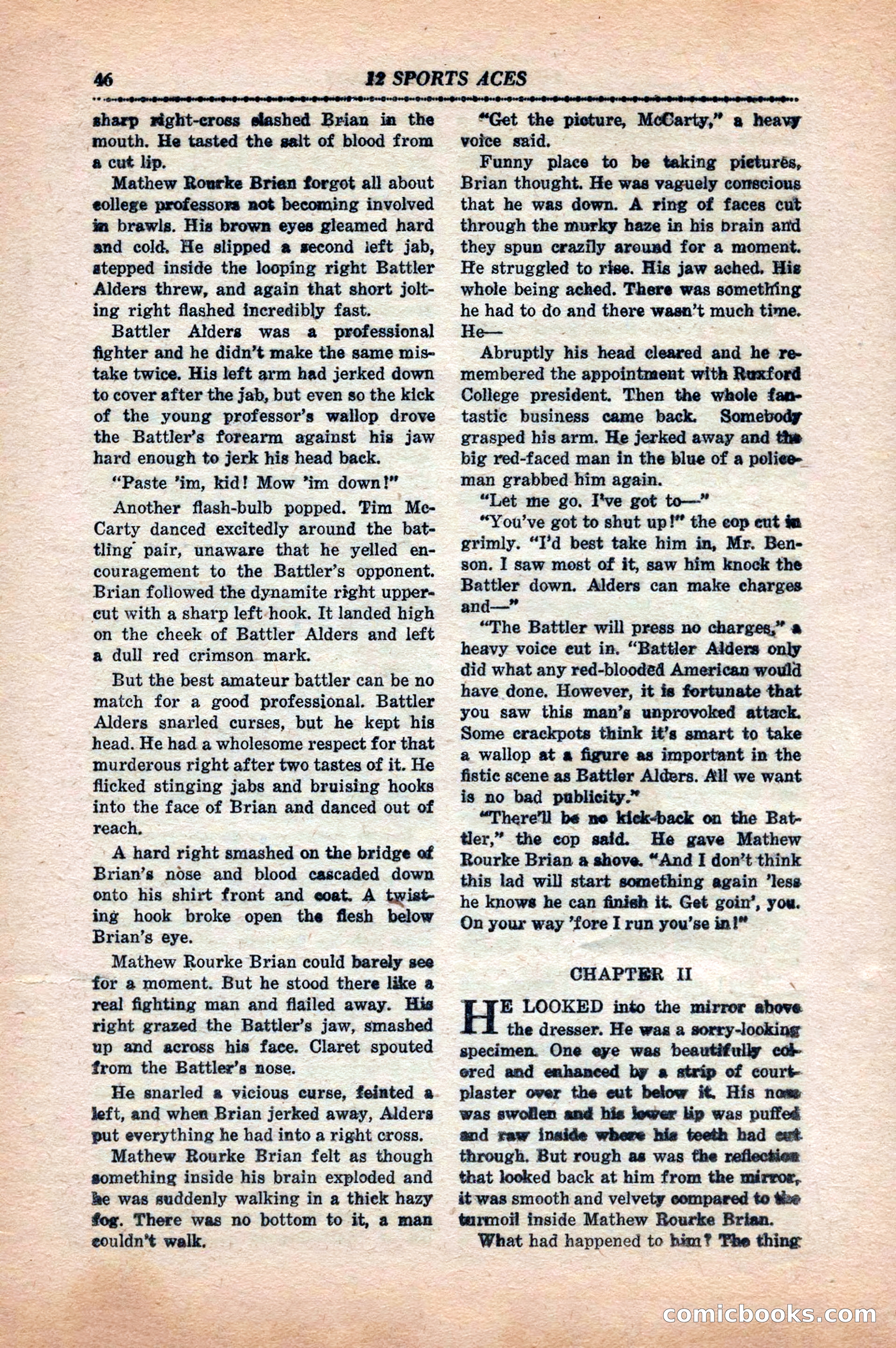 12 Sports Aces, May 1943 — page 48: Pulp Fiction, 1943
