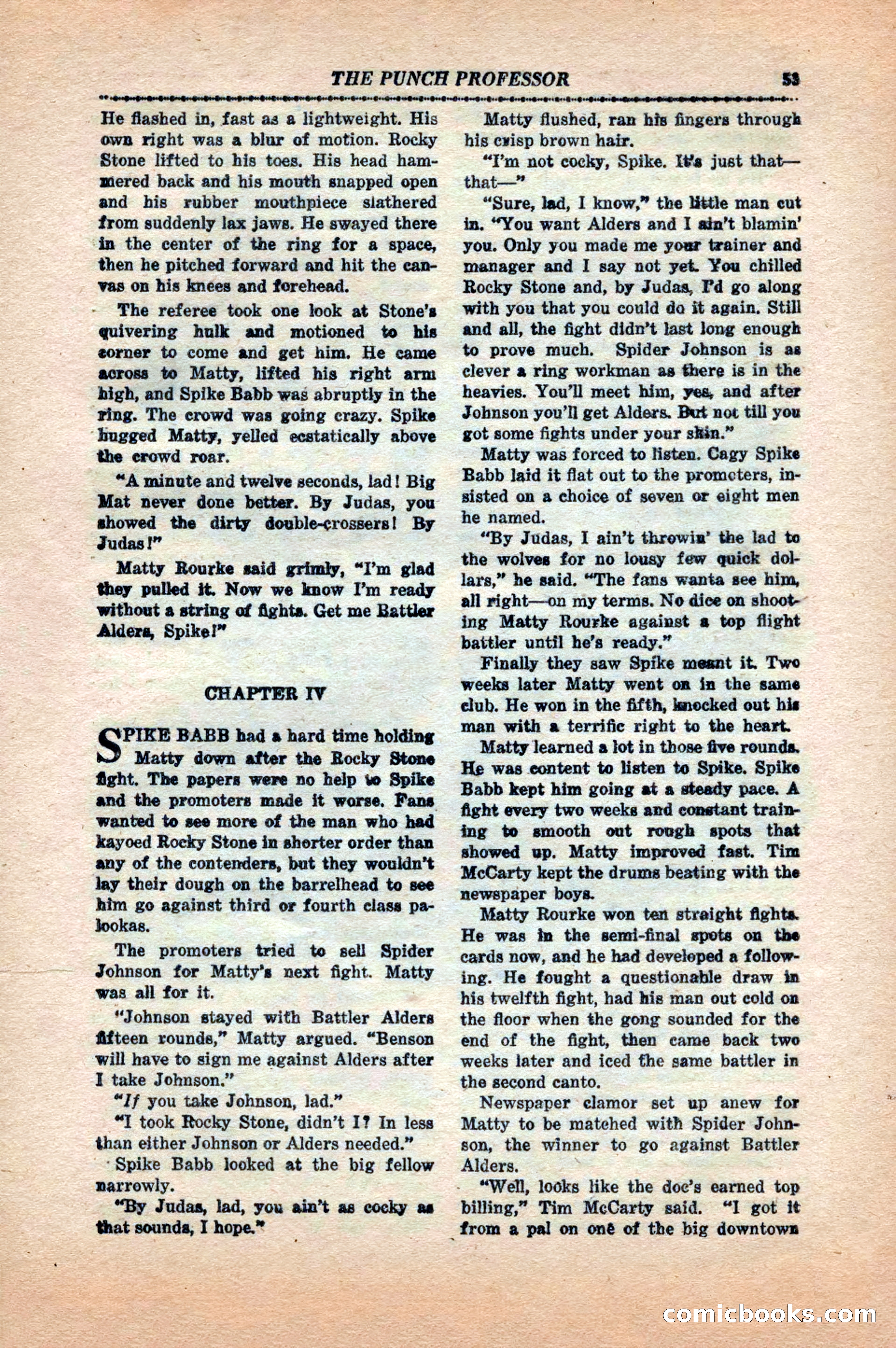 12 Sports Aces, May 1943 — page 55: Pulp Fiction, 1943