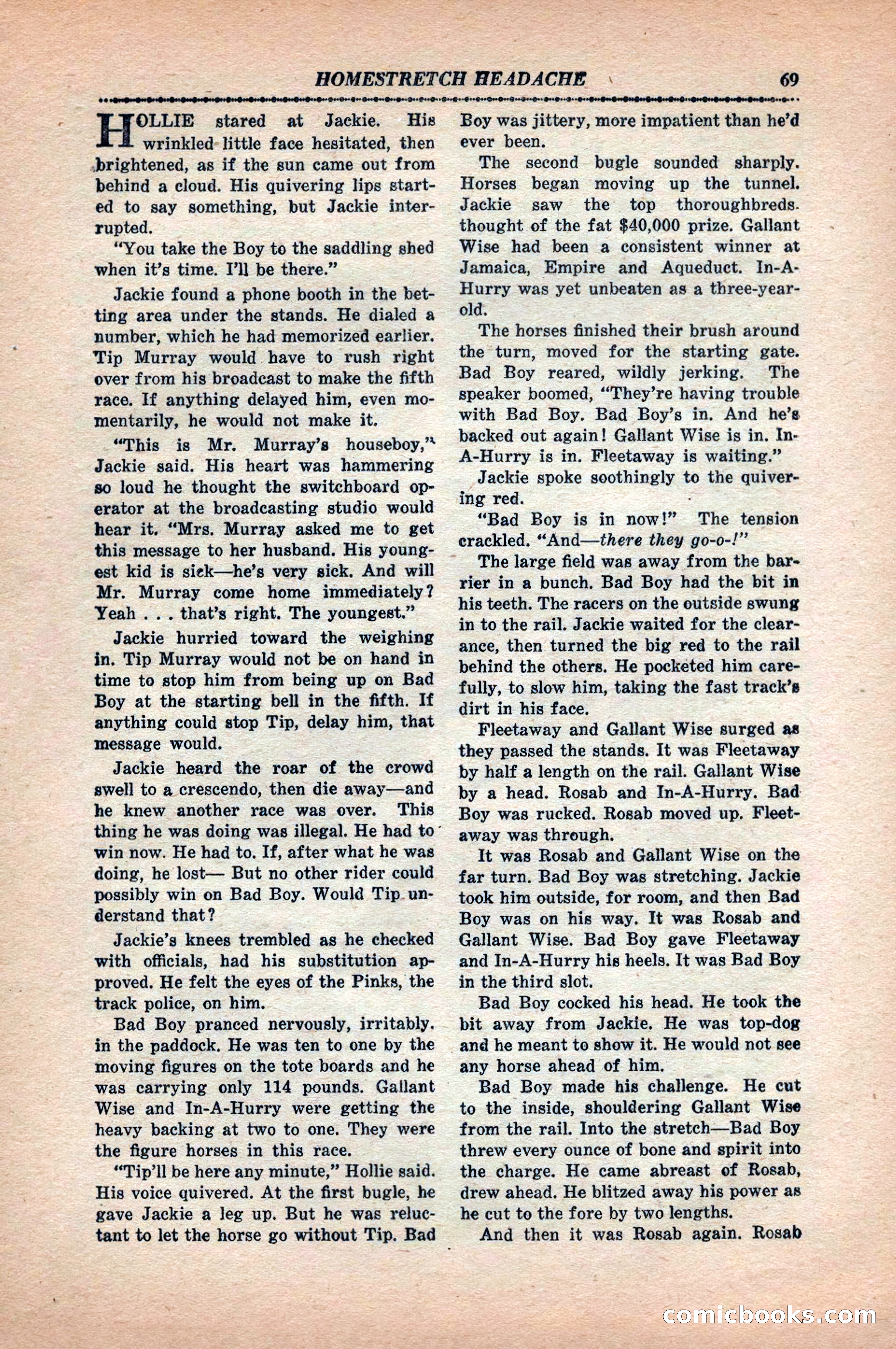 12 Sports Aces, May 1943 — page 71: Pulp Fiction, 1943