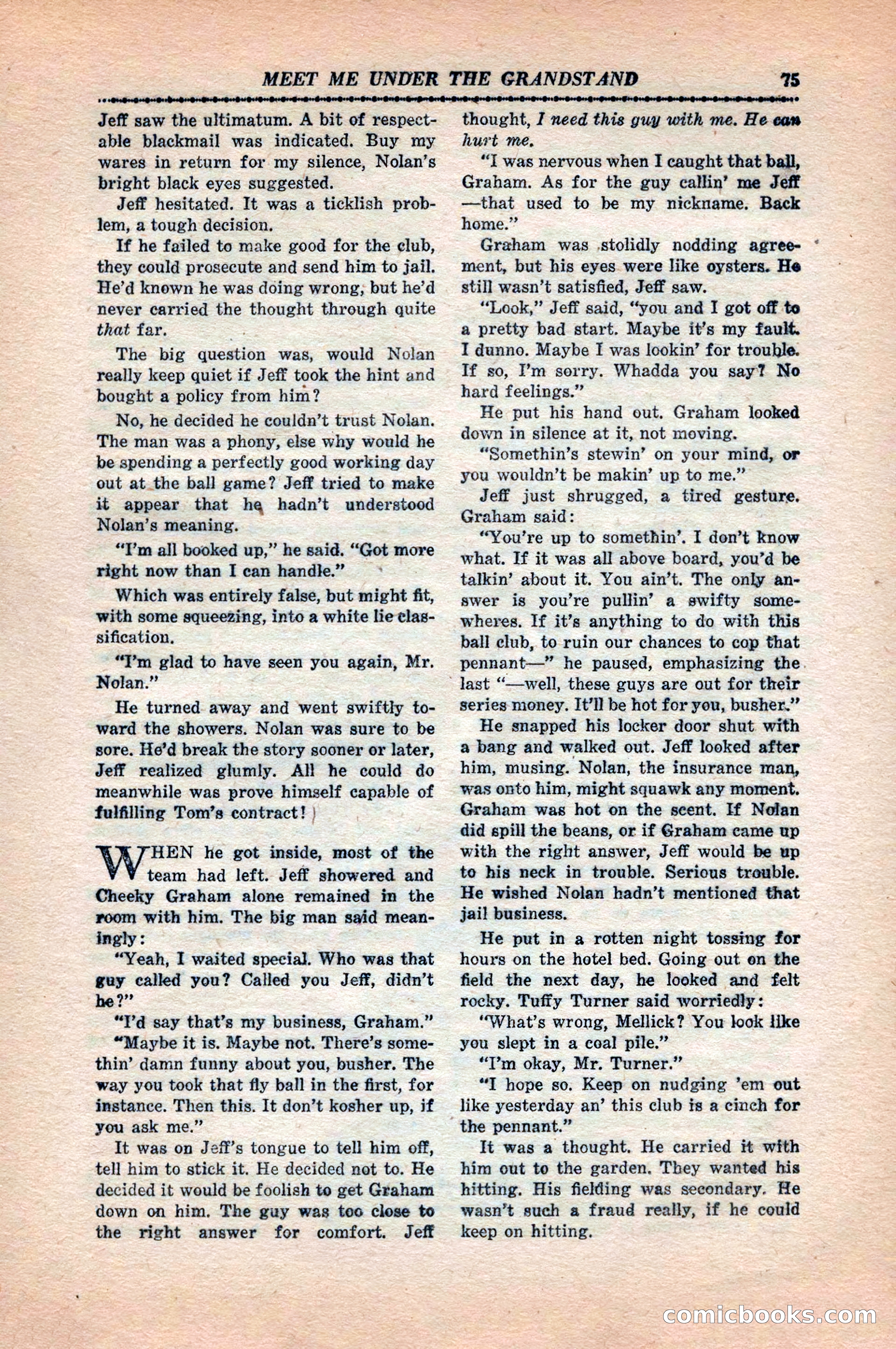 12 Sports Aces, May 1943 — page 77: Pulp Fiction, 1943