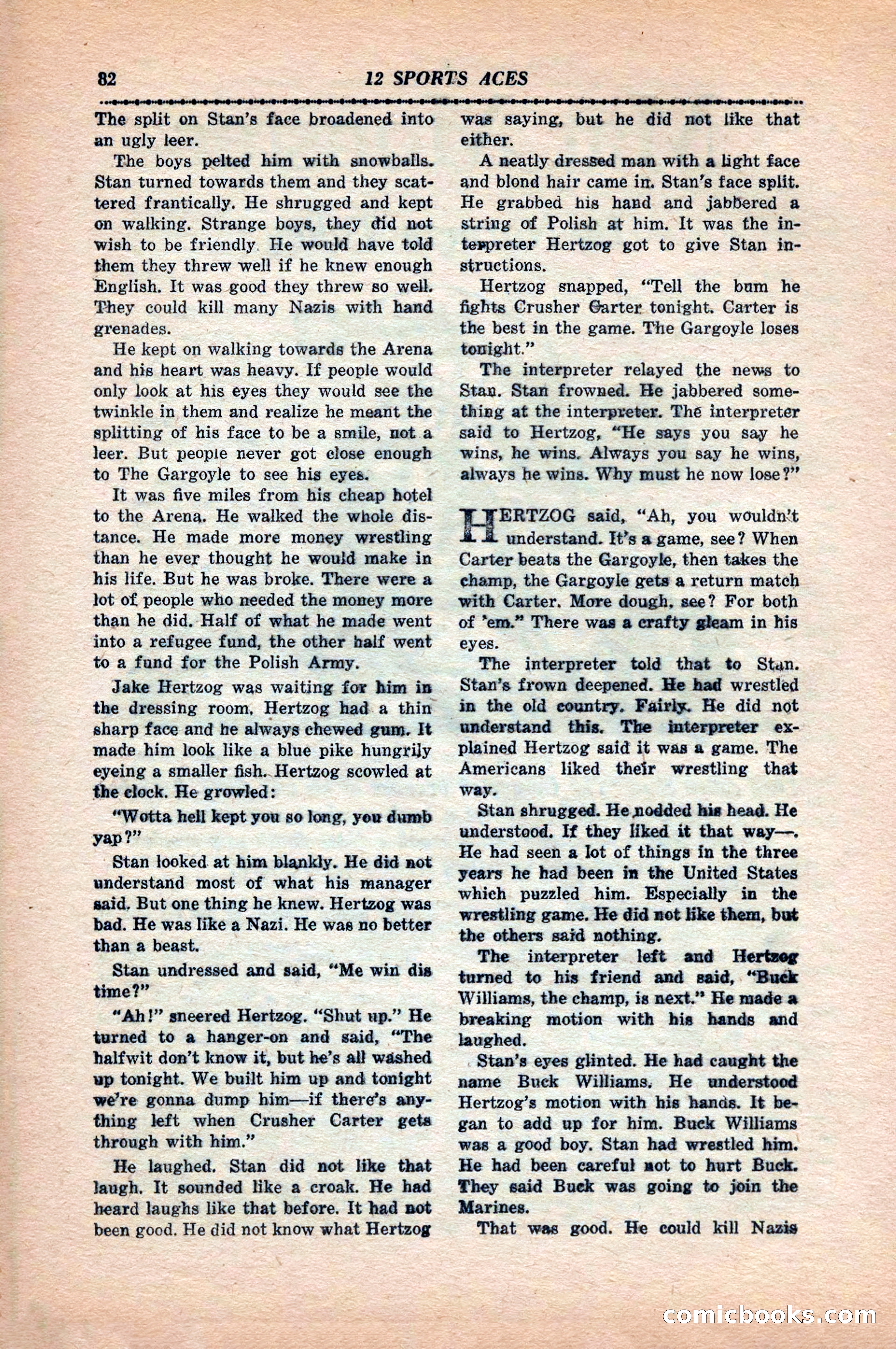 12 Sports Aces, May 1943 — page 84: Pulp Fiction, 1943