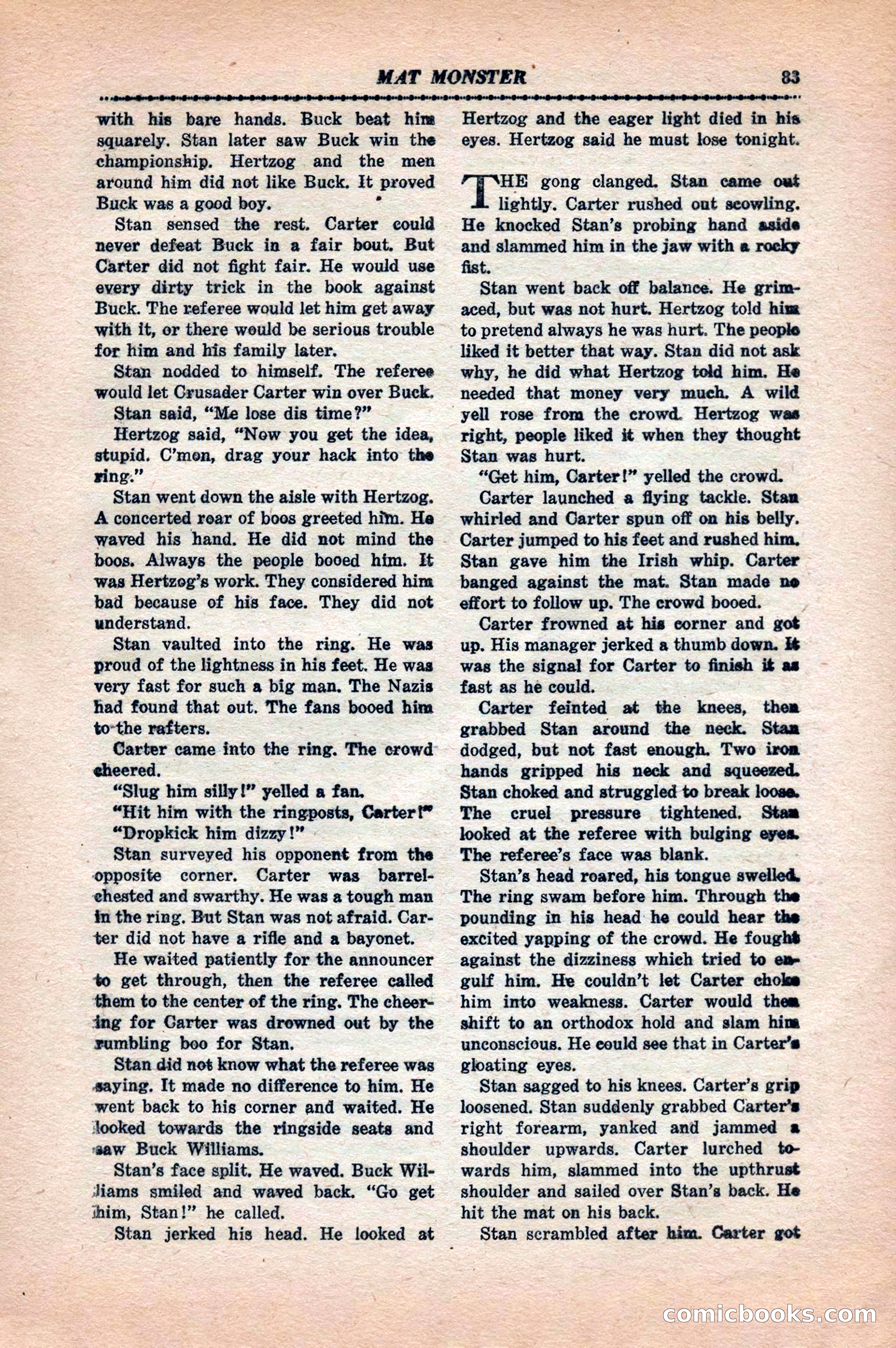 12 Sports Aces, May 1943 — page 85: Pulp Fiction, 1943
