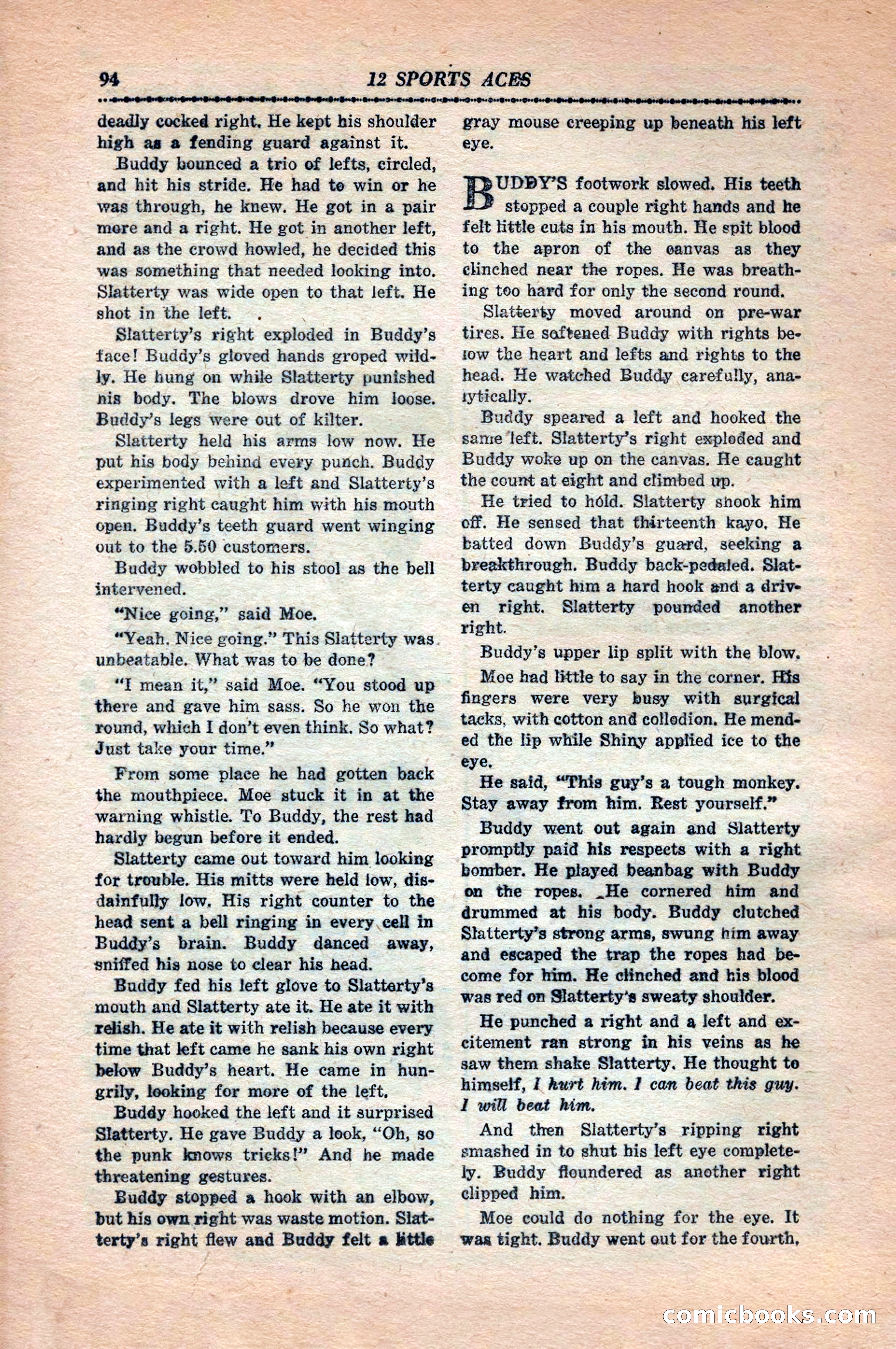 12 Sports Aces, May 1943 — page 96: Pulp Fiction, 1943