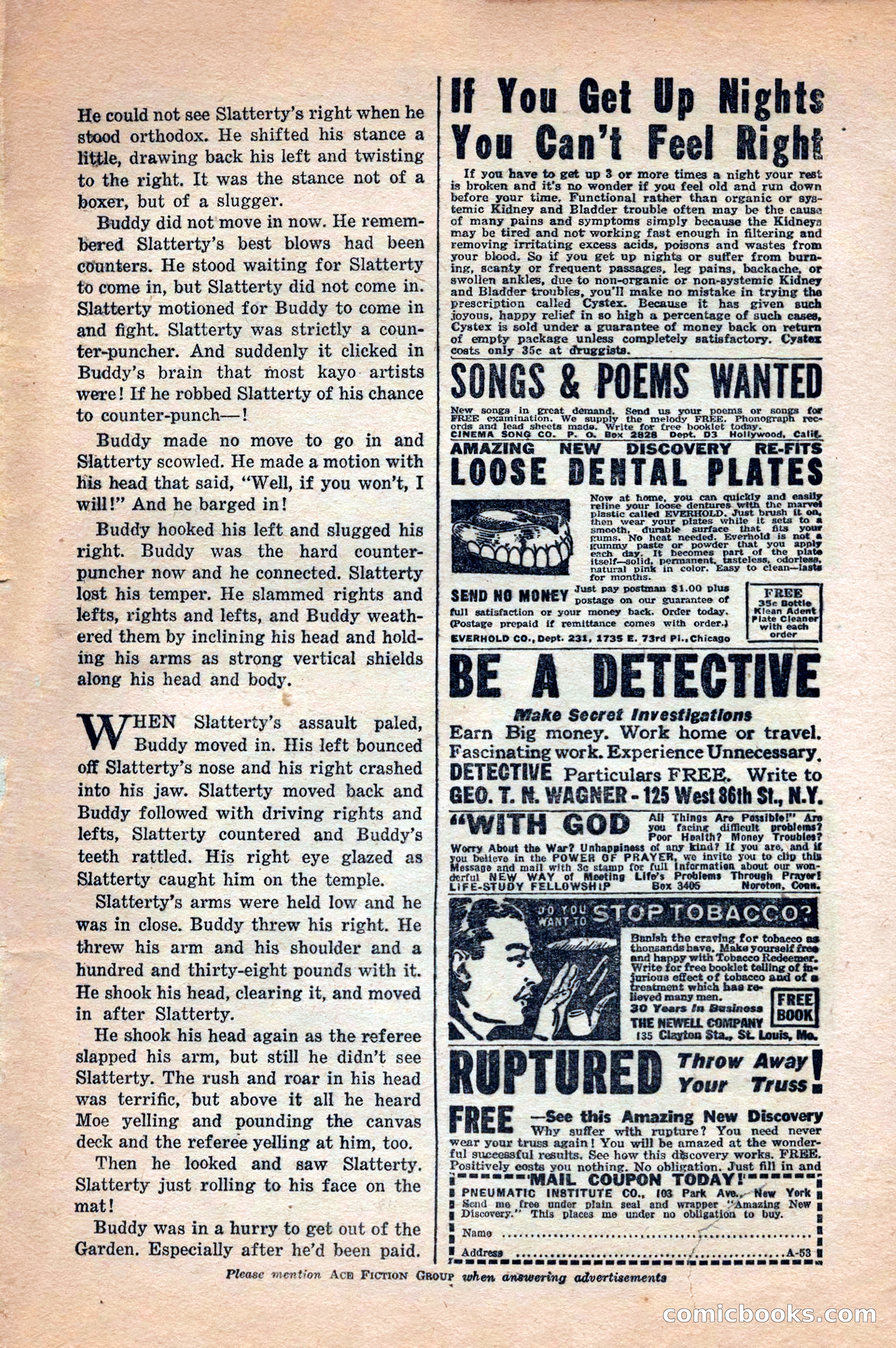 12 Sports Aces, May 1943 — page 97: Pulp Fiction, 1943