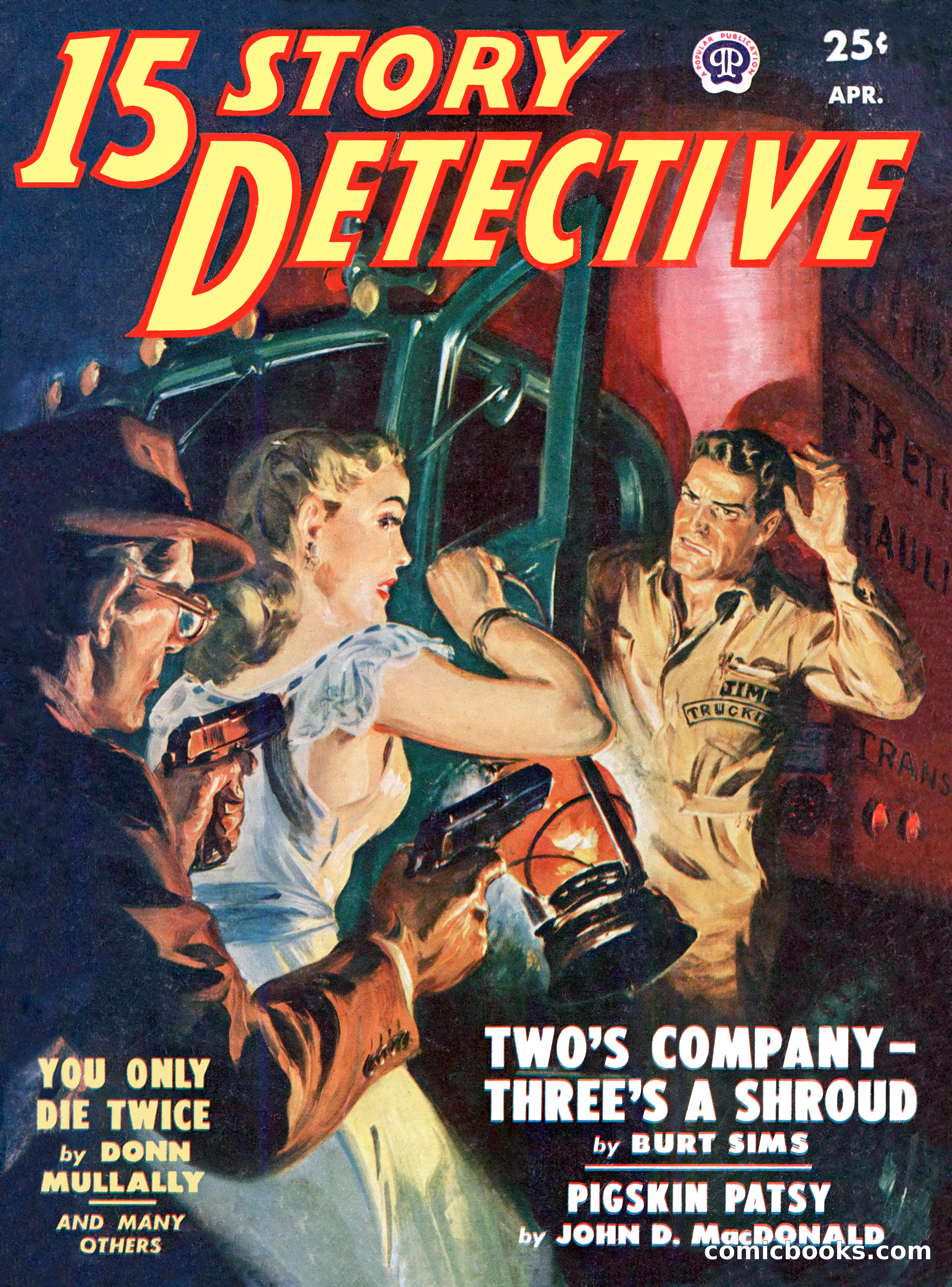 15 Story Detective, April 1950 — page 1: Pulp Fiction, 1950