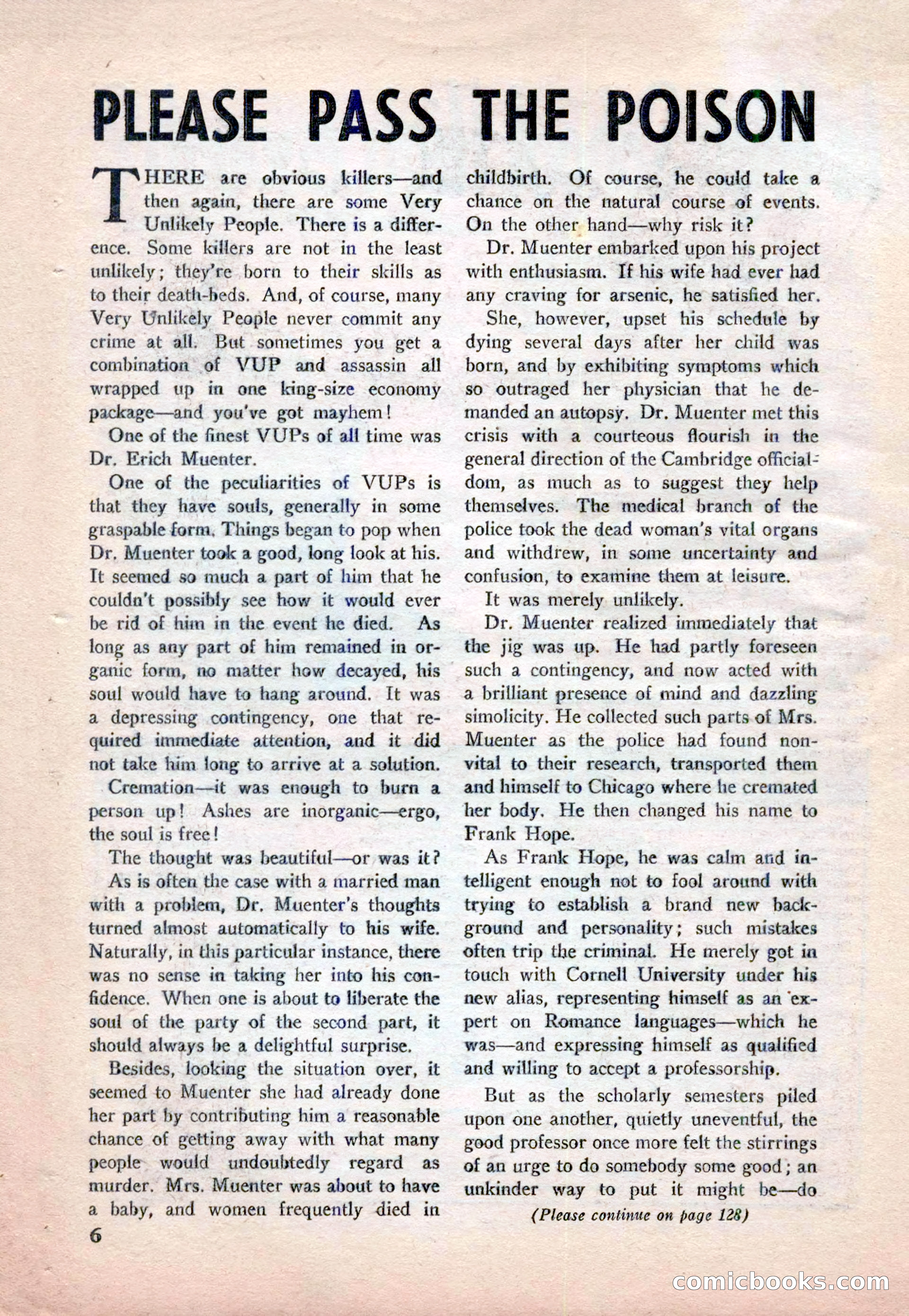 15 Story Detective, April 1950 — page 6: Pulp Fiction, 1950