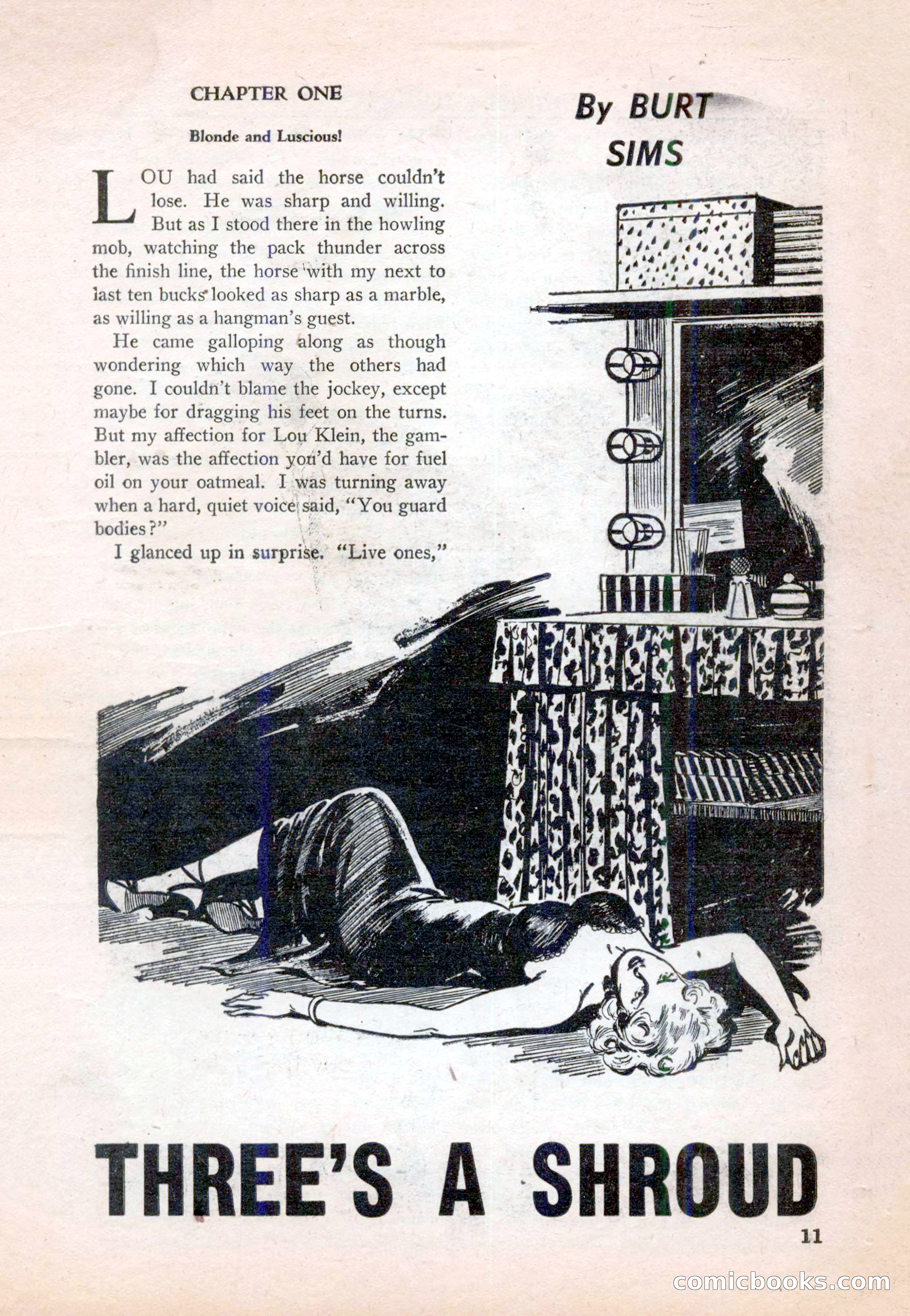 15 Story Detective, April 1950 — page 11: Pulp Fiction, 1950