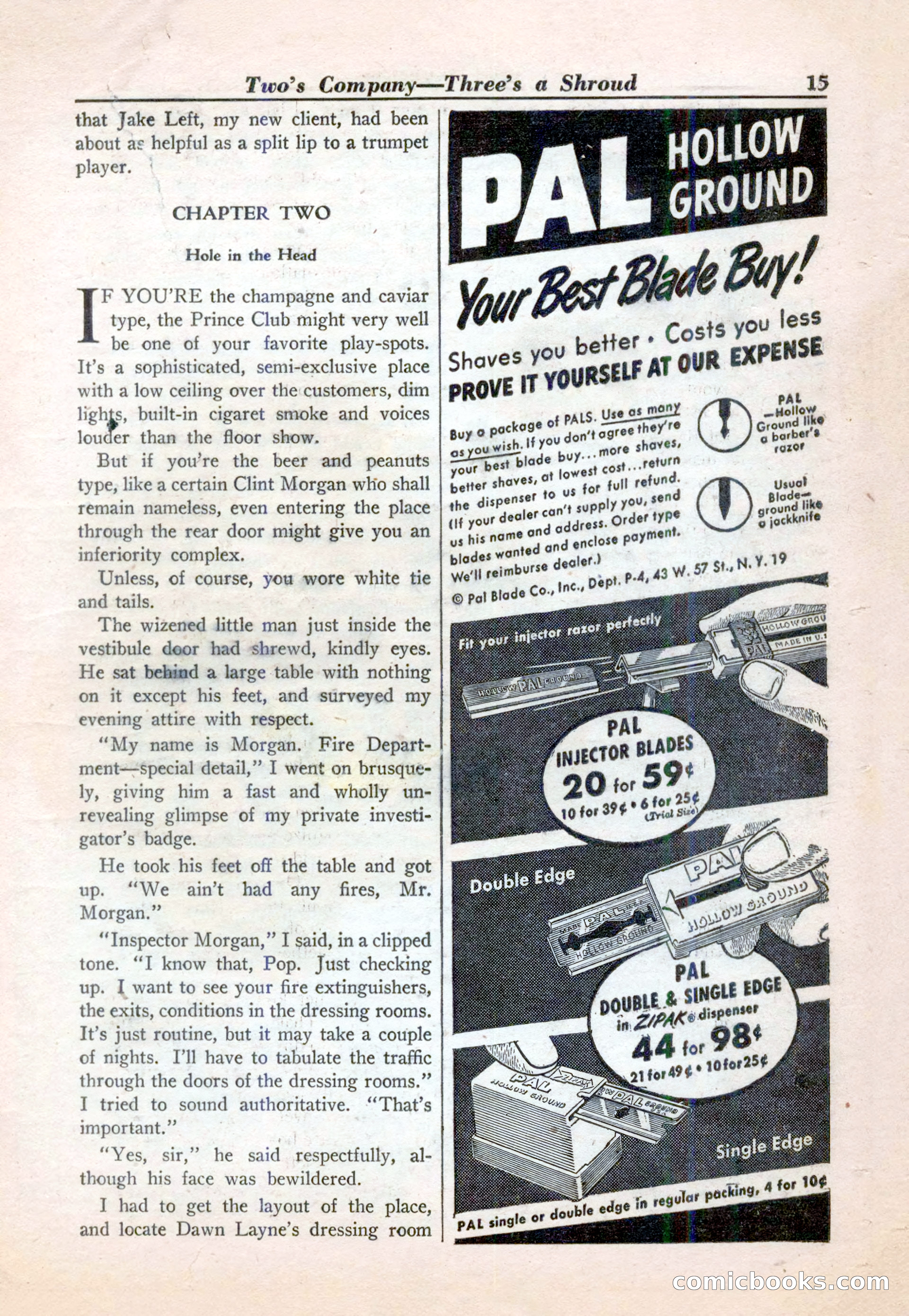 15 Story Detective, April 1950 — page 15: Pulp Fiction, 1950