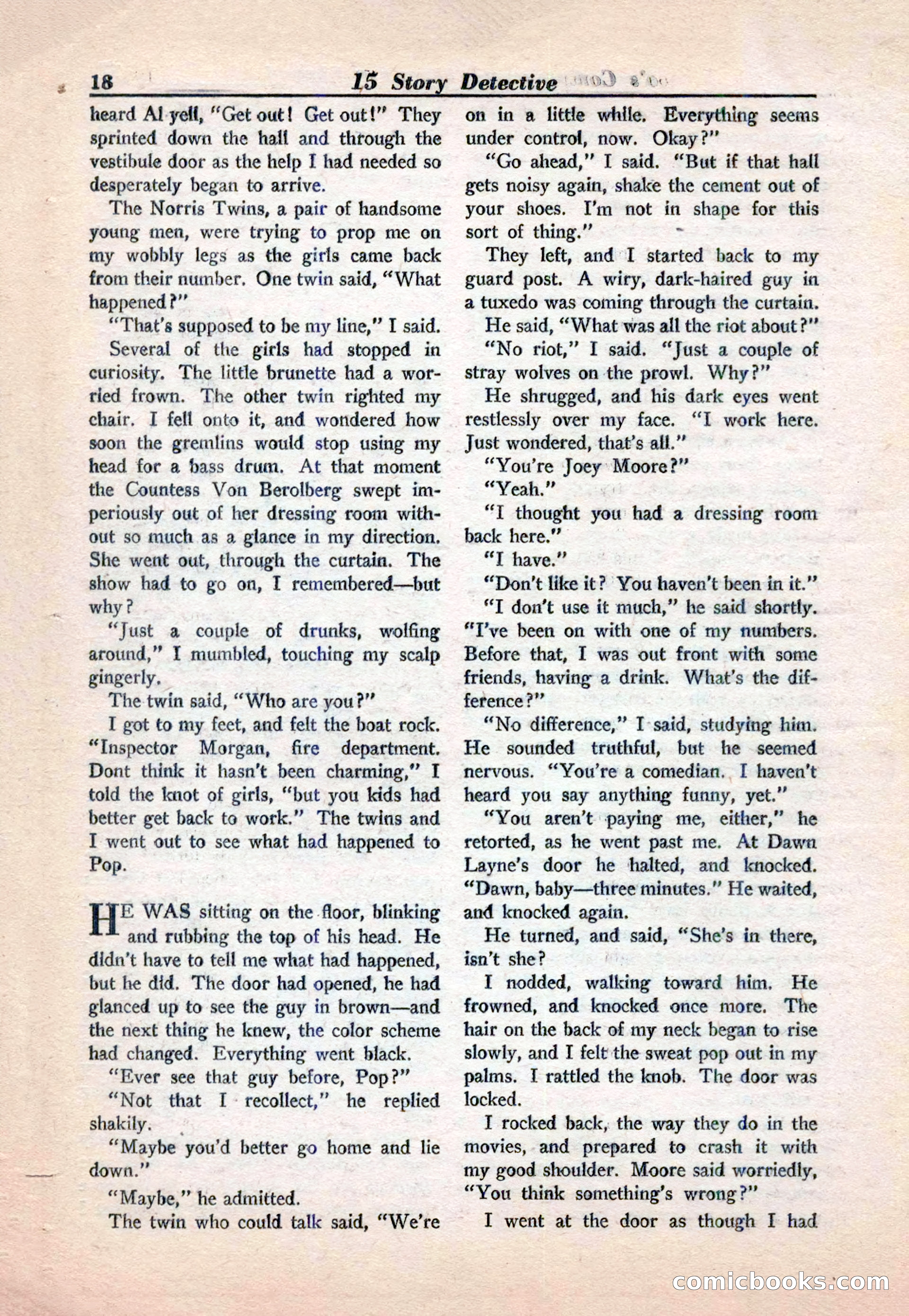 15 Story Detective, April 1950 — page 18: Pulp Fiction, 1950