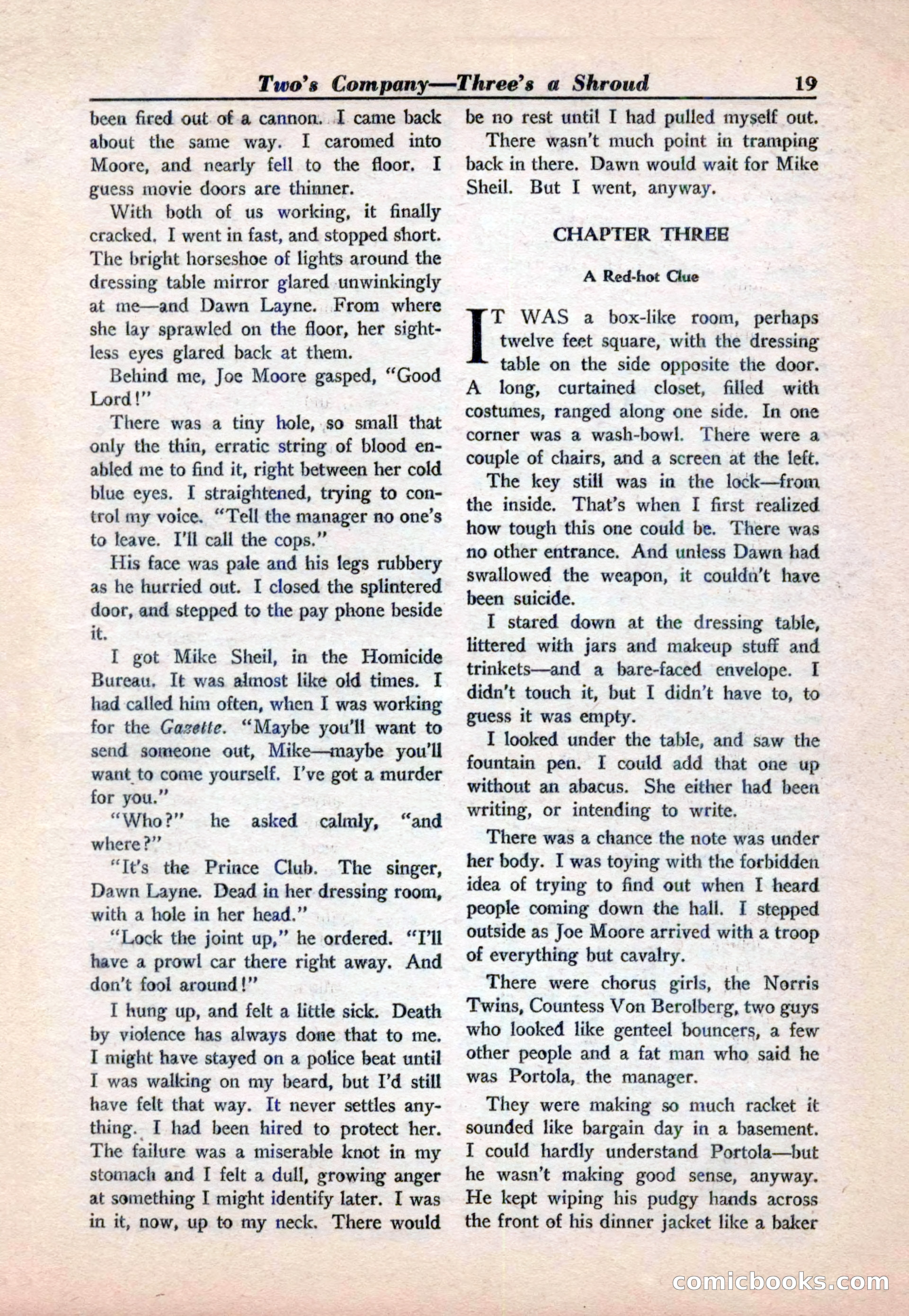 15 Story Detective, April 1950 — page 19: Pulp Fiction, 1950