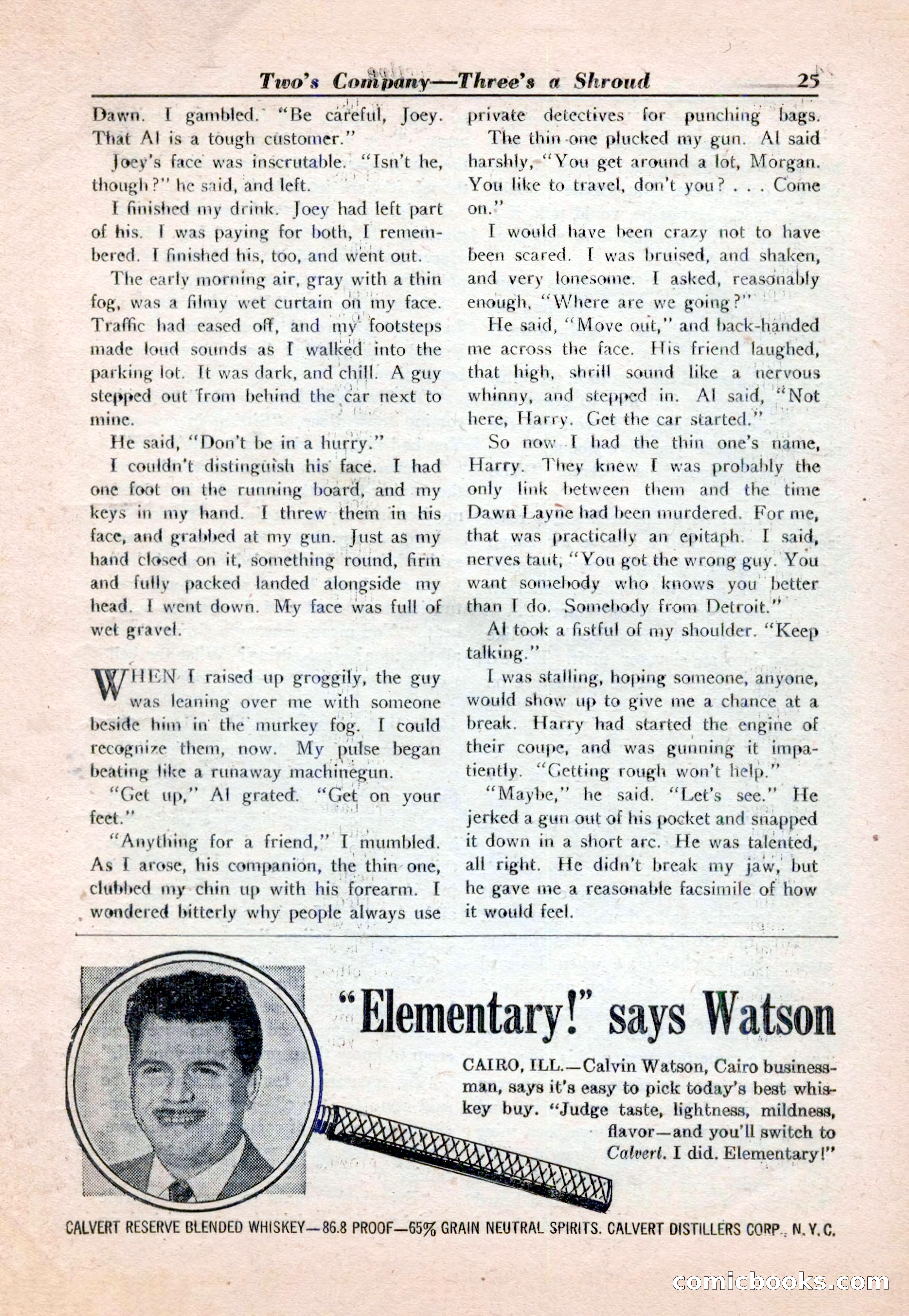 15 Story Detective, April 1950 — page 25: Pulp Fiction, 1950