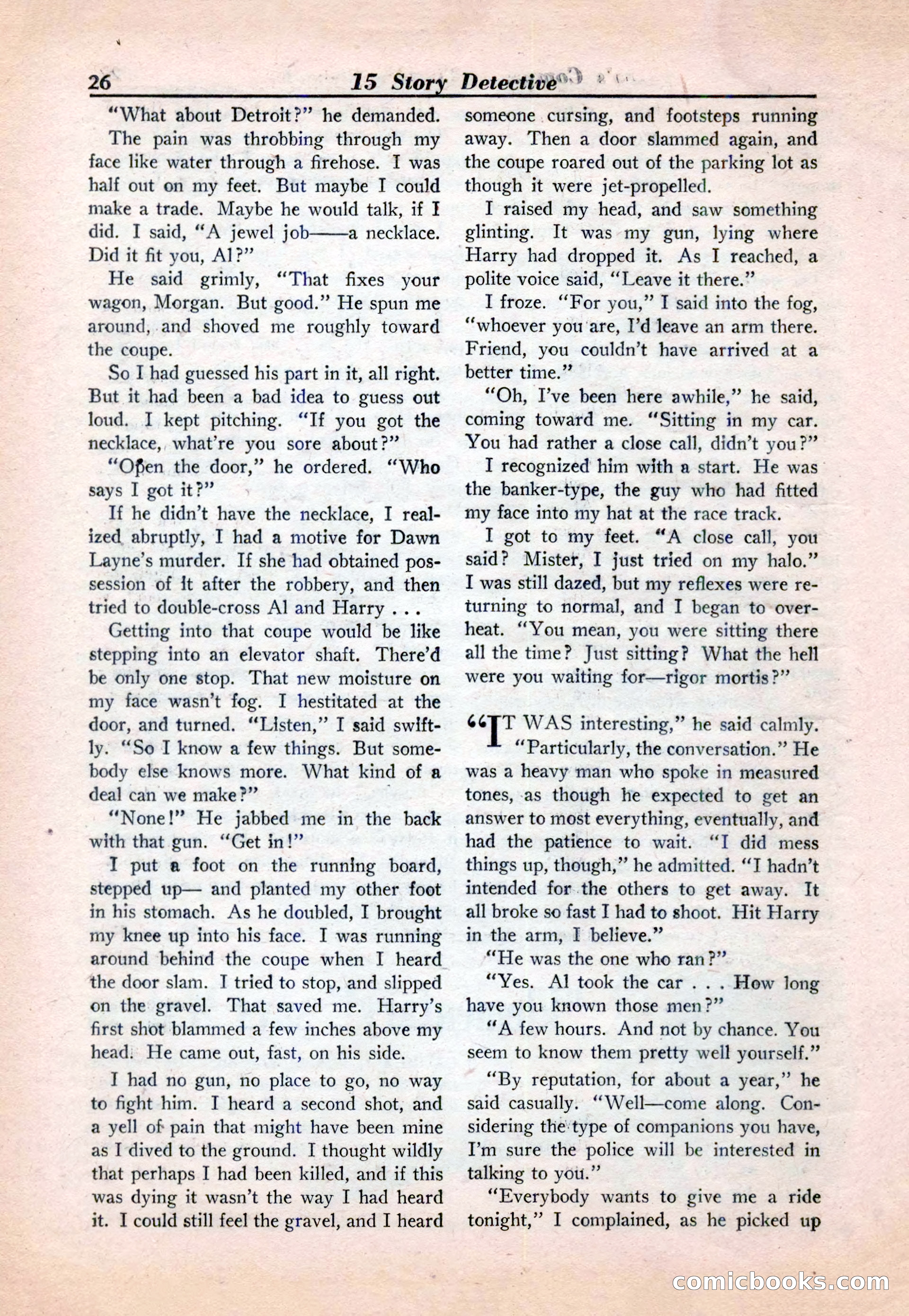 15 Story Detective, April 1950 — page 26: Pulp Fiction, 1950