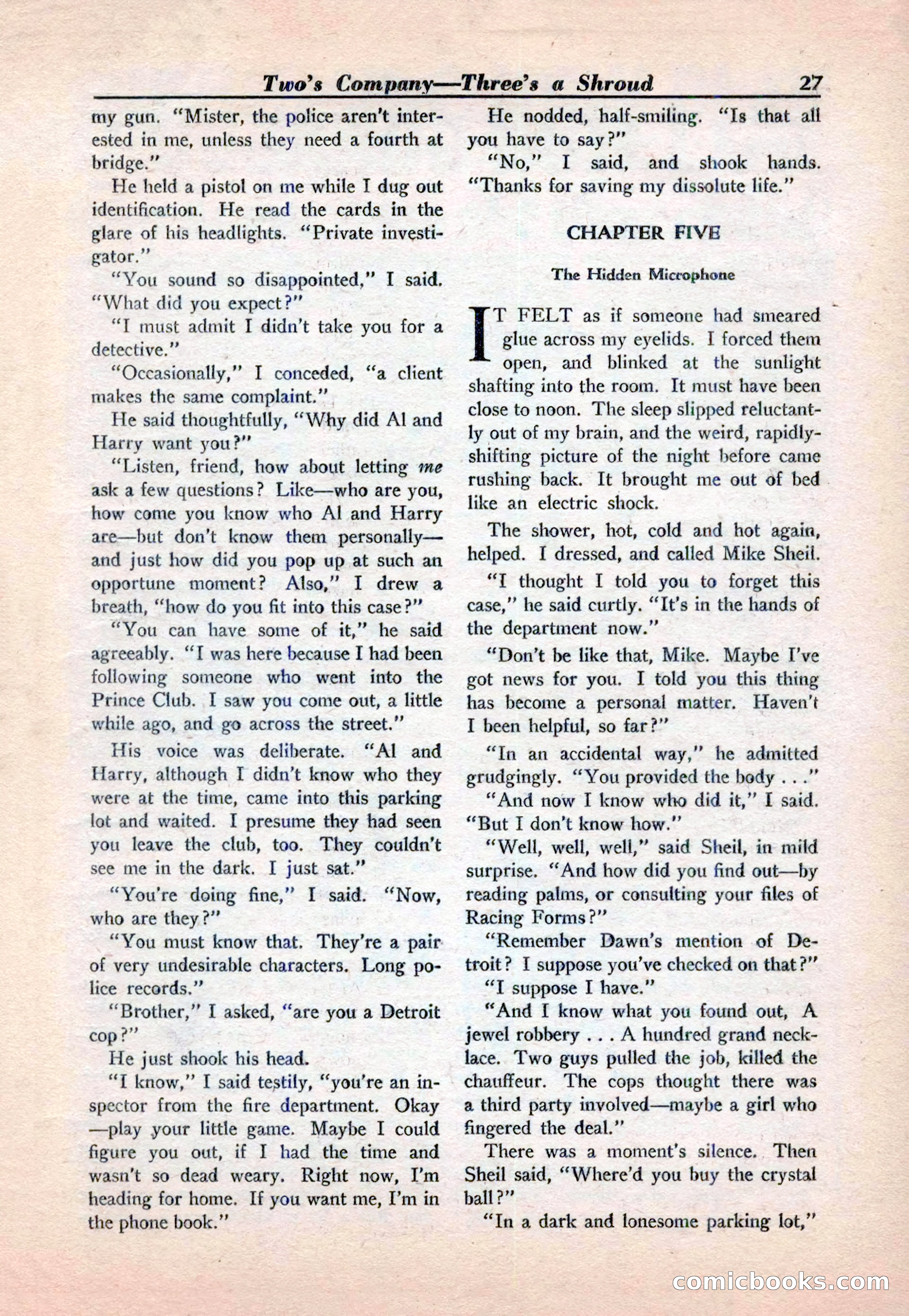 15 Story Detective, April 1950 — page 27: Pulp Fiction, 1950