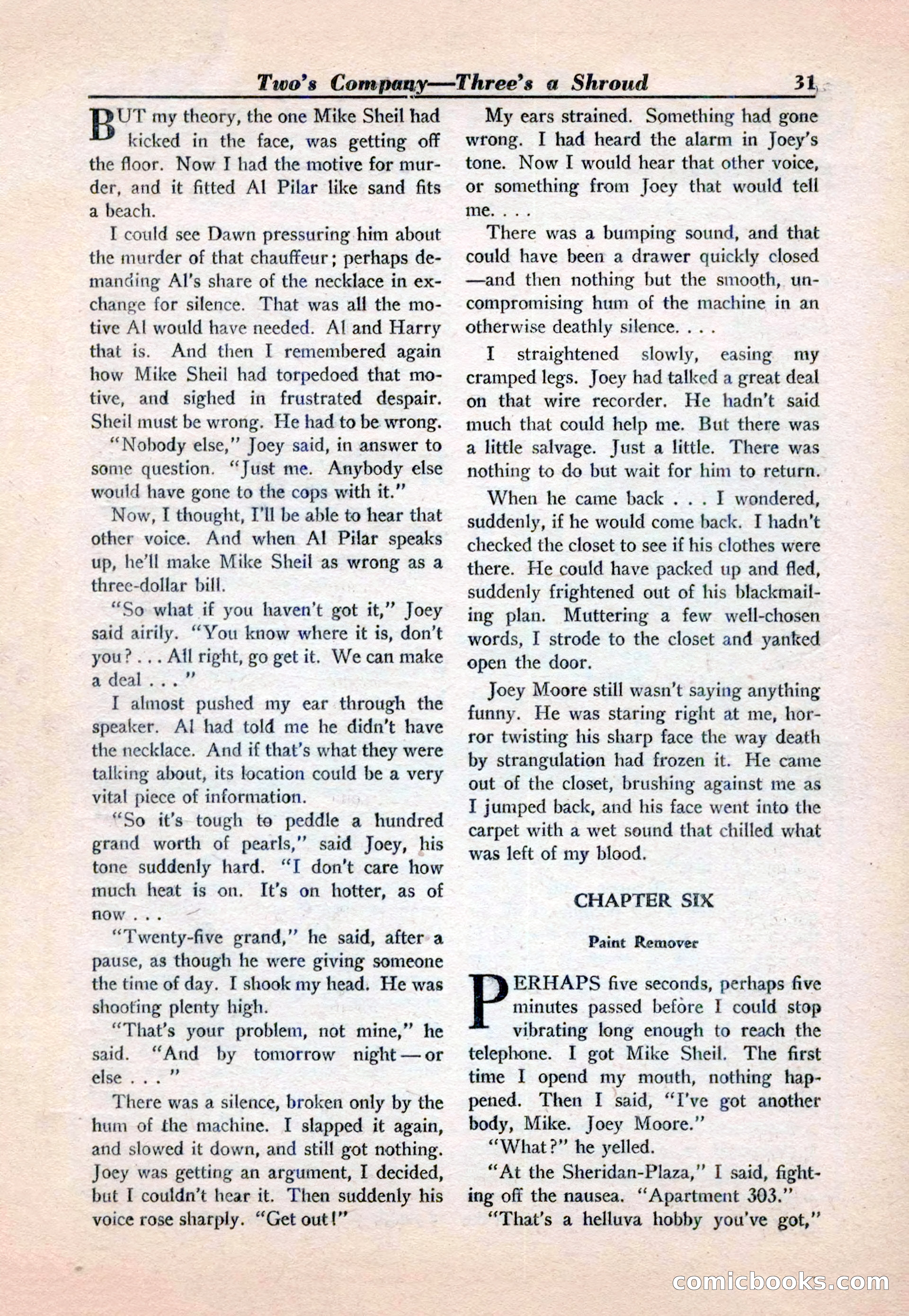 15 Story Detective, April 1950 — page 31: Pulp Fiction, 1950