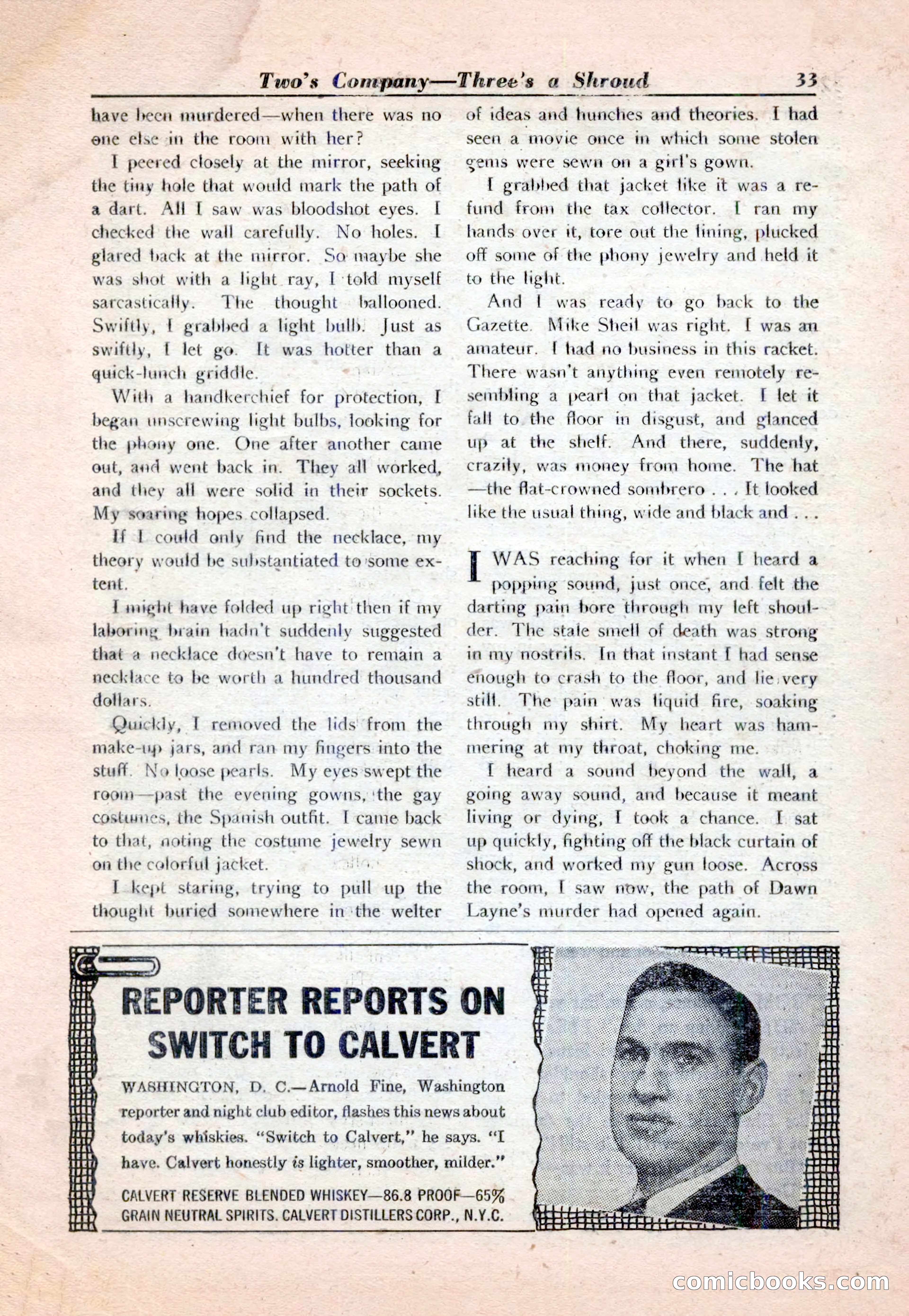 15 Story Detective, April 1950 — page 33: Pulp Fiction, 1950
