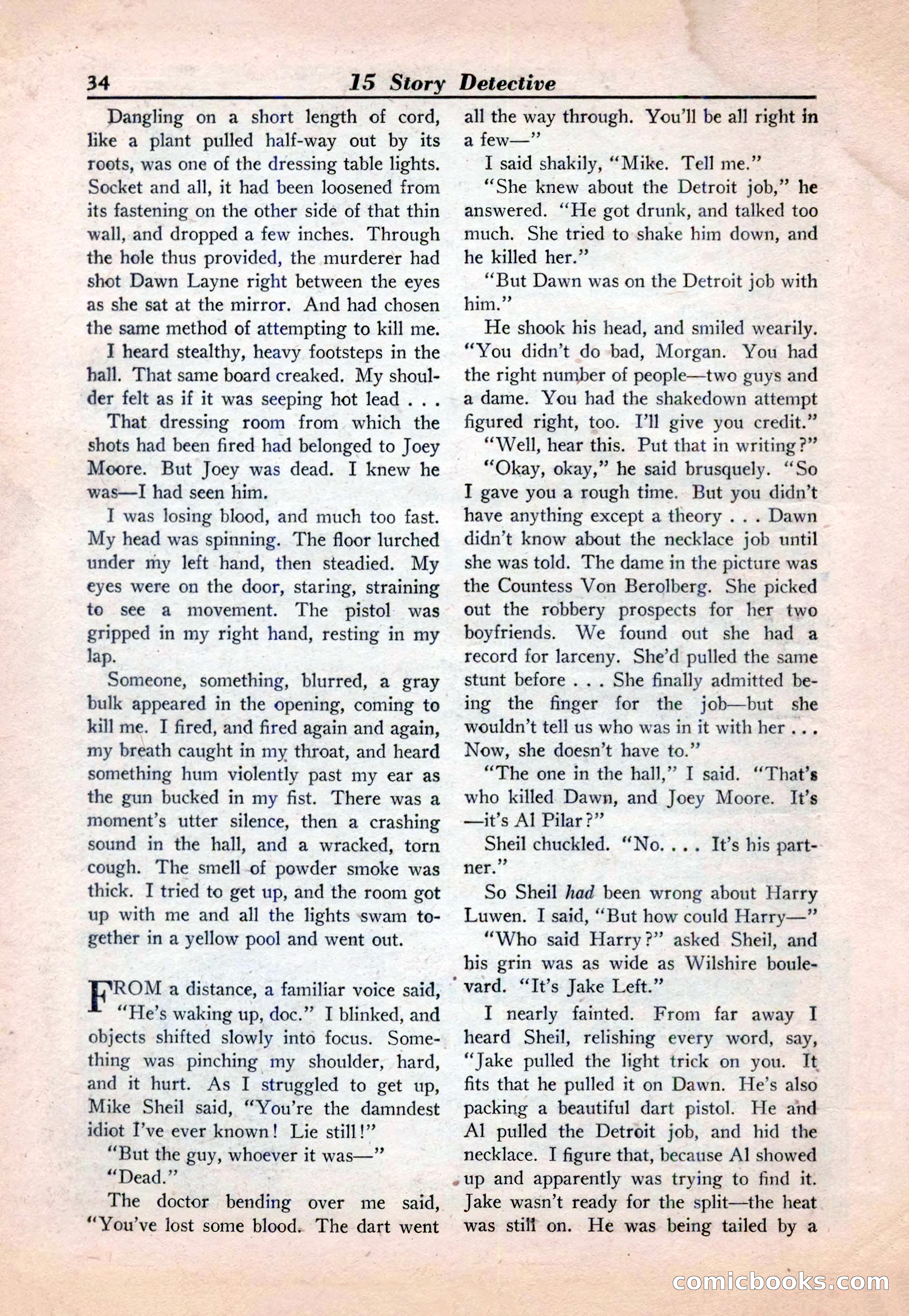 15 Story Detective, April 1950 — page 34: Pulp Fiction, 1950