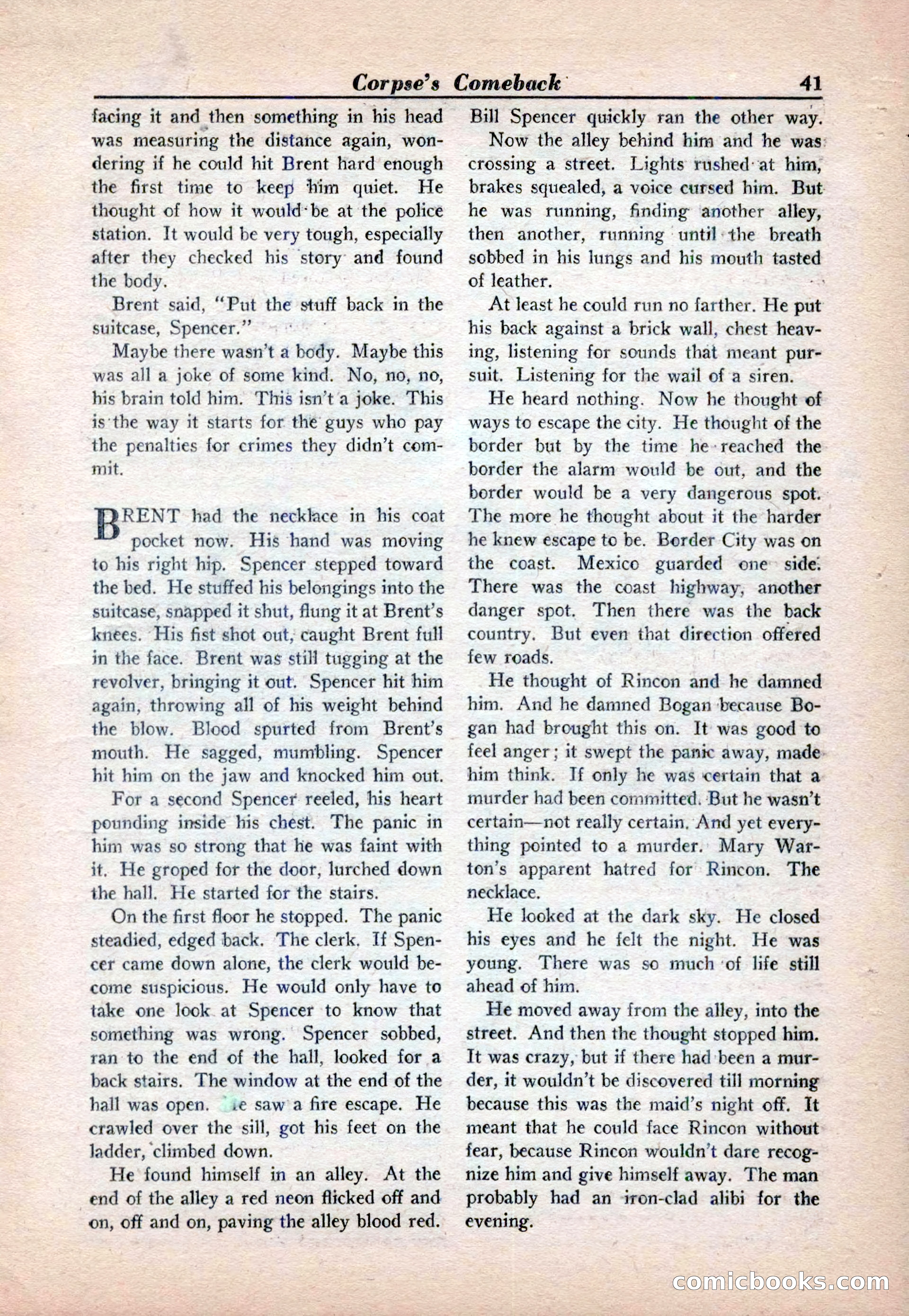 15 Story Detective, April 1950 — page 41: Pulp Fiction, 1950