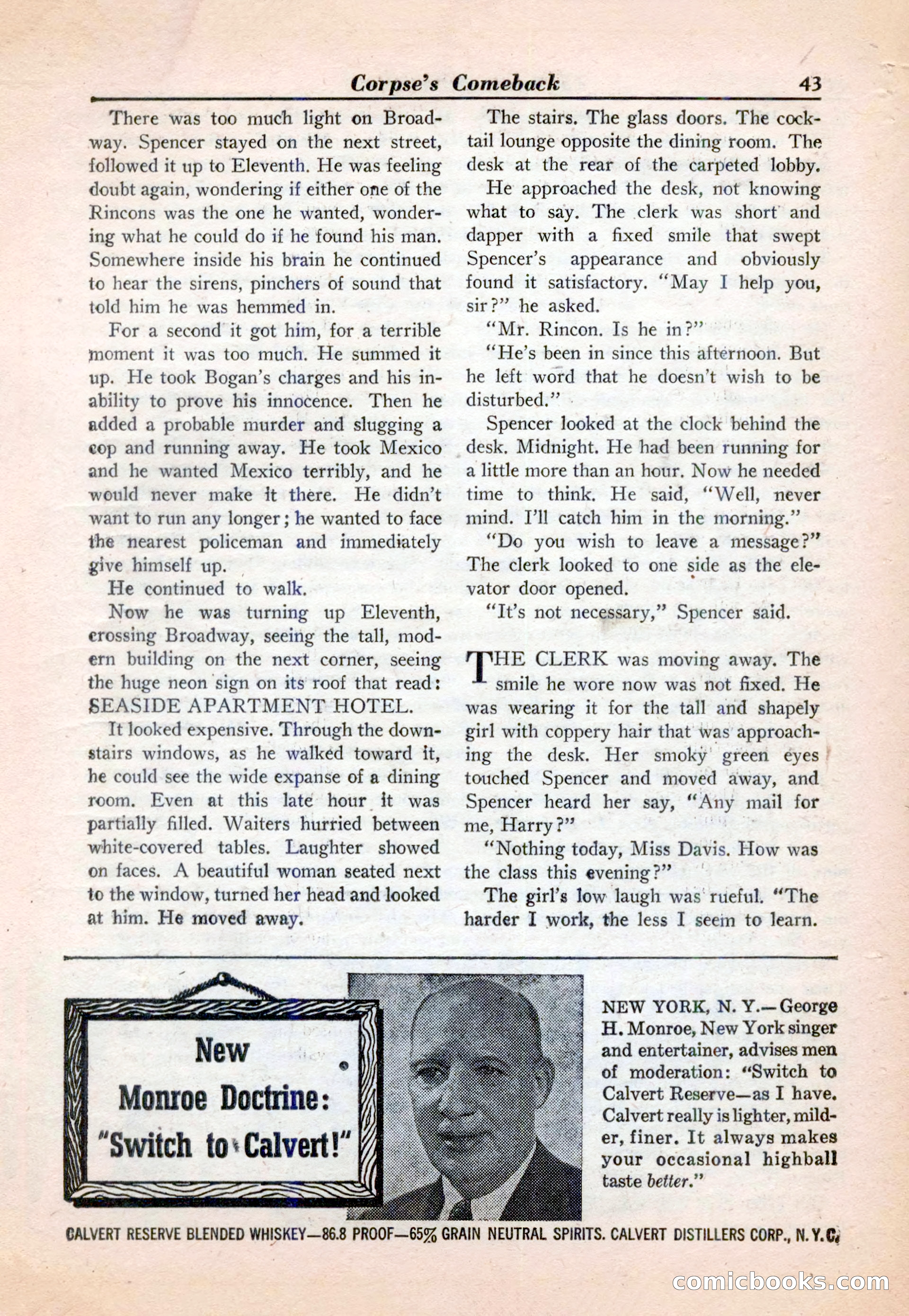 15 Story Detective, April 1950 — page 43: Pulp Fiction, 1950
