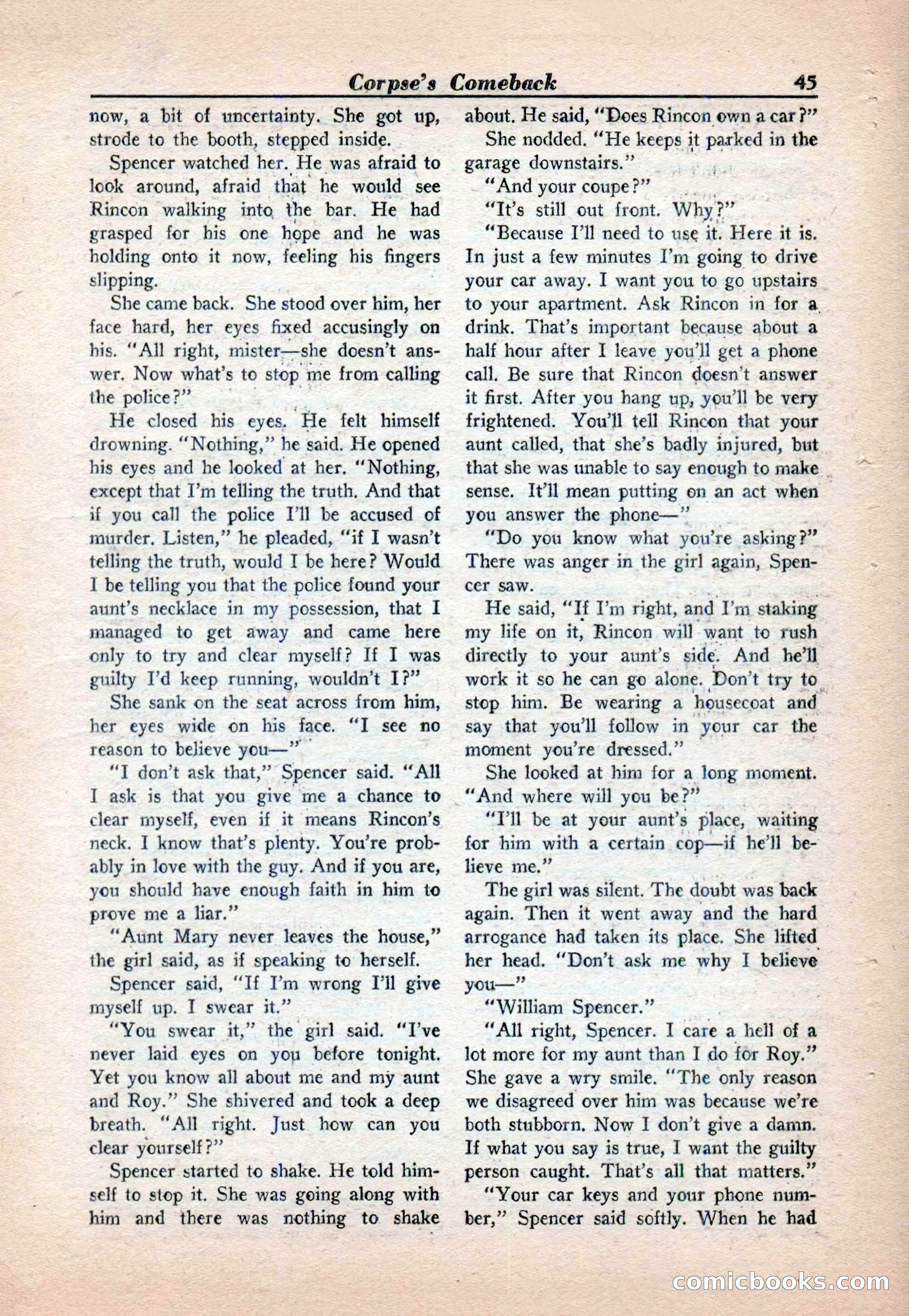 15 Story Detective, April 1950 — page 45: Pulp Fiction, 1950