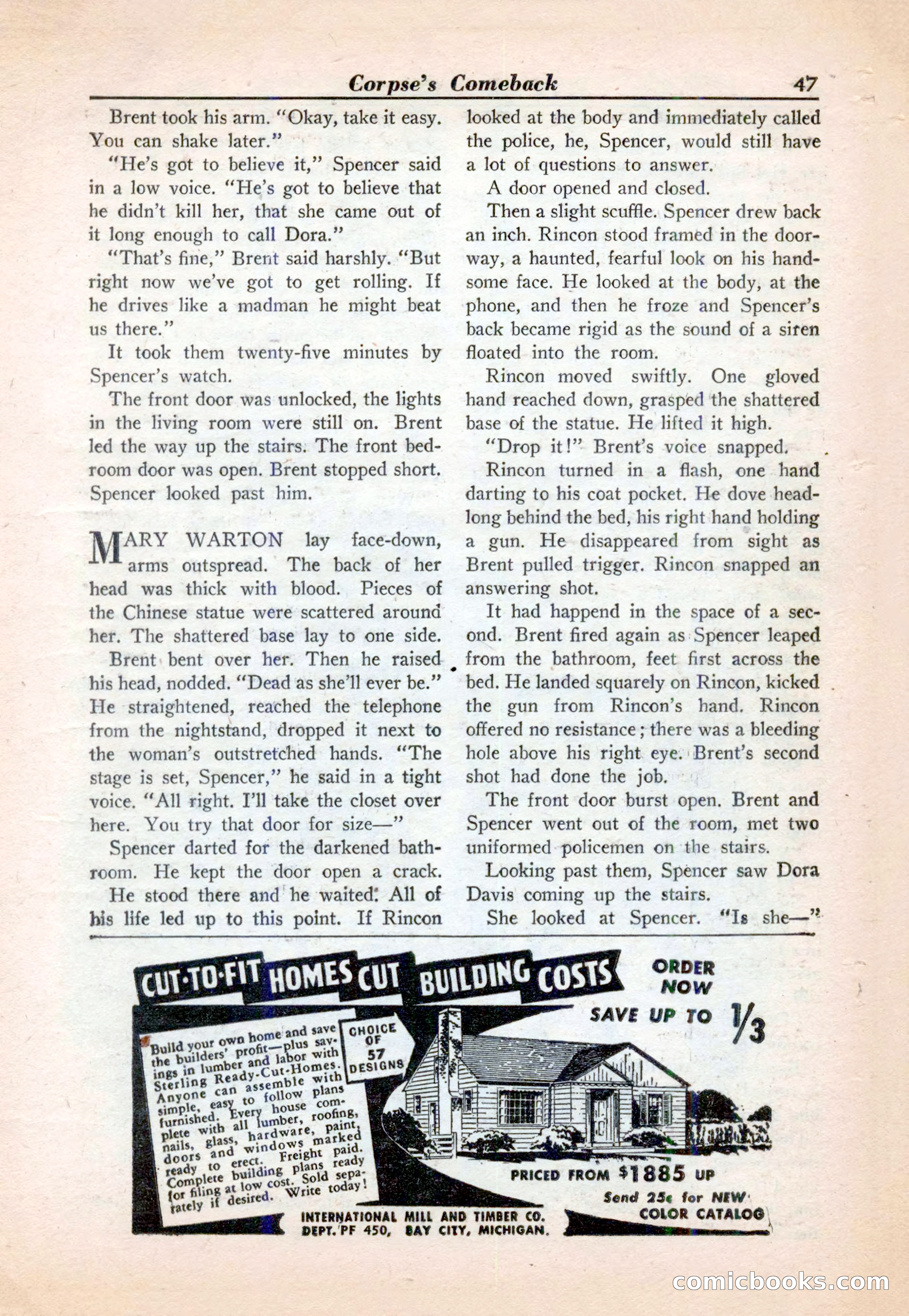 15 Story Detective, April 1950 — page 47: Pulp Fiction, 1950