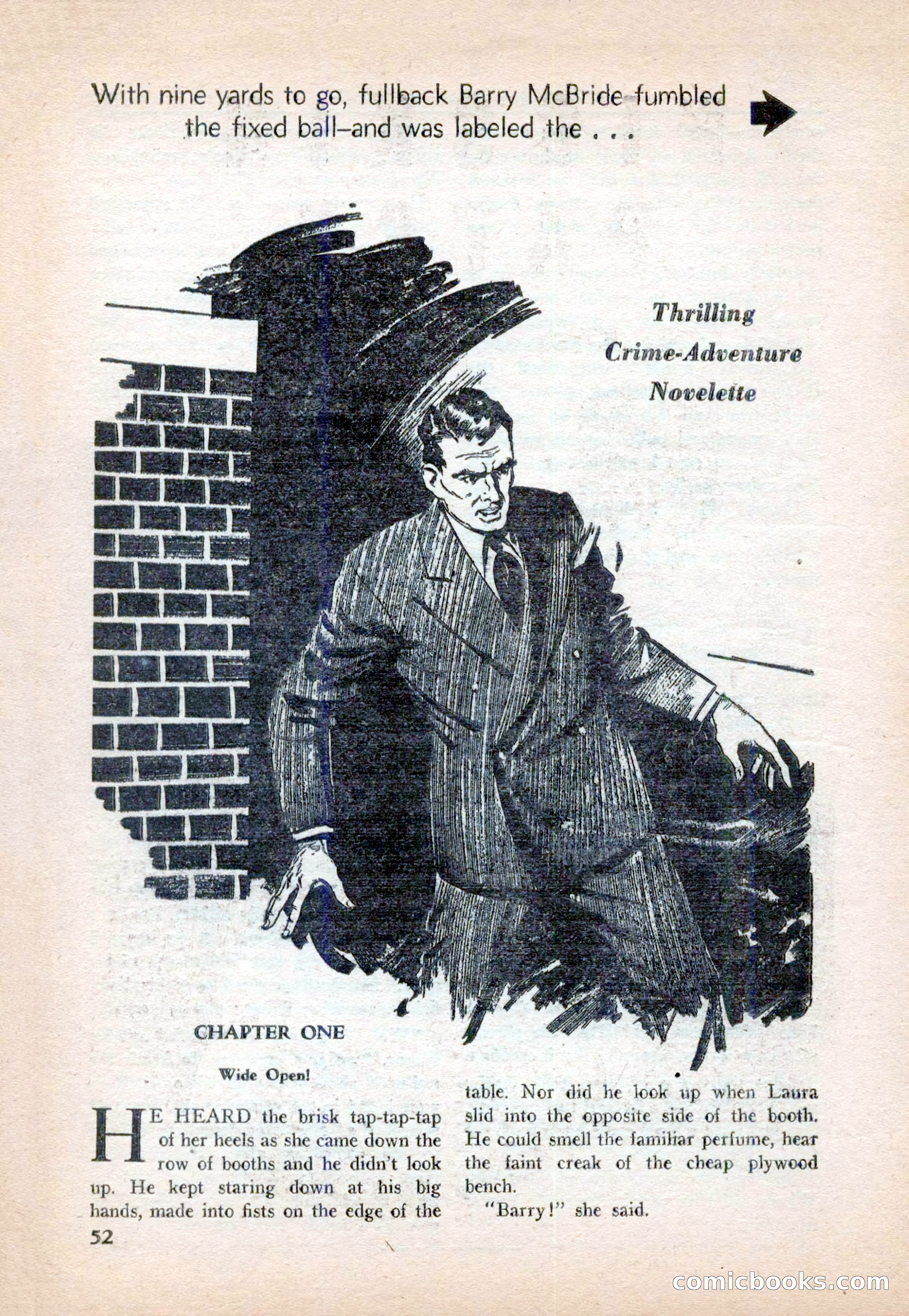 15 Story Detective, April 1950 — page 52: Pulp Fiction, 1950