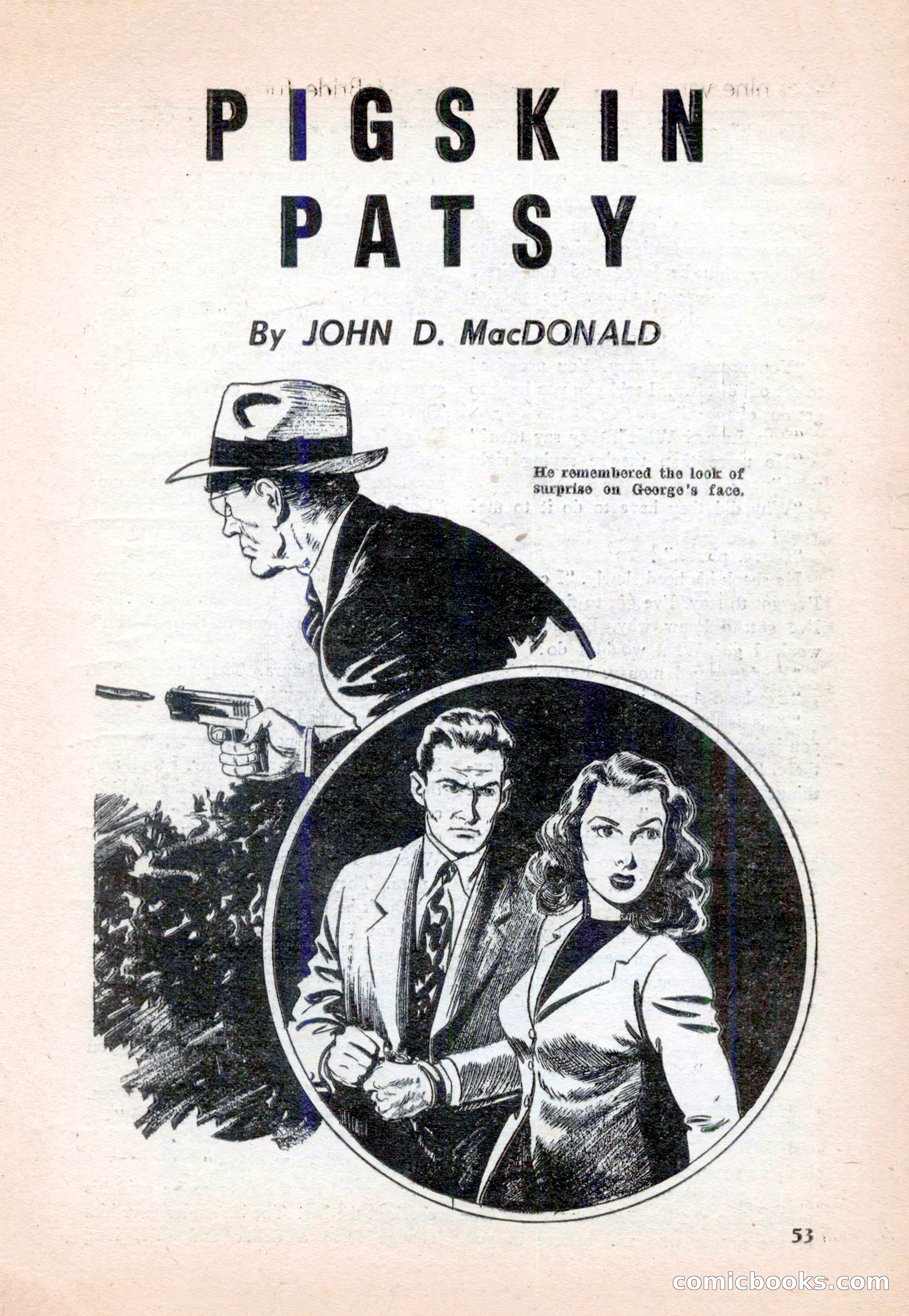 15 Story Detective, April 1950 — page 53: Pulp Fiction, 1950