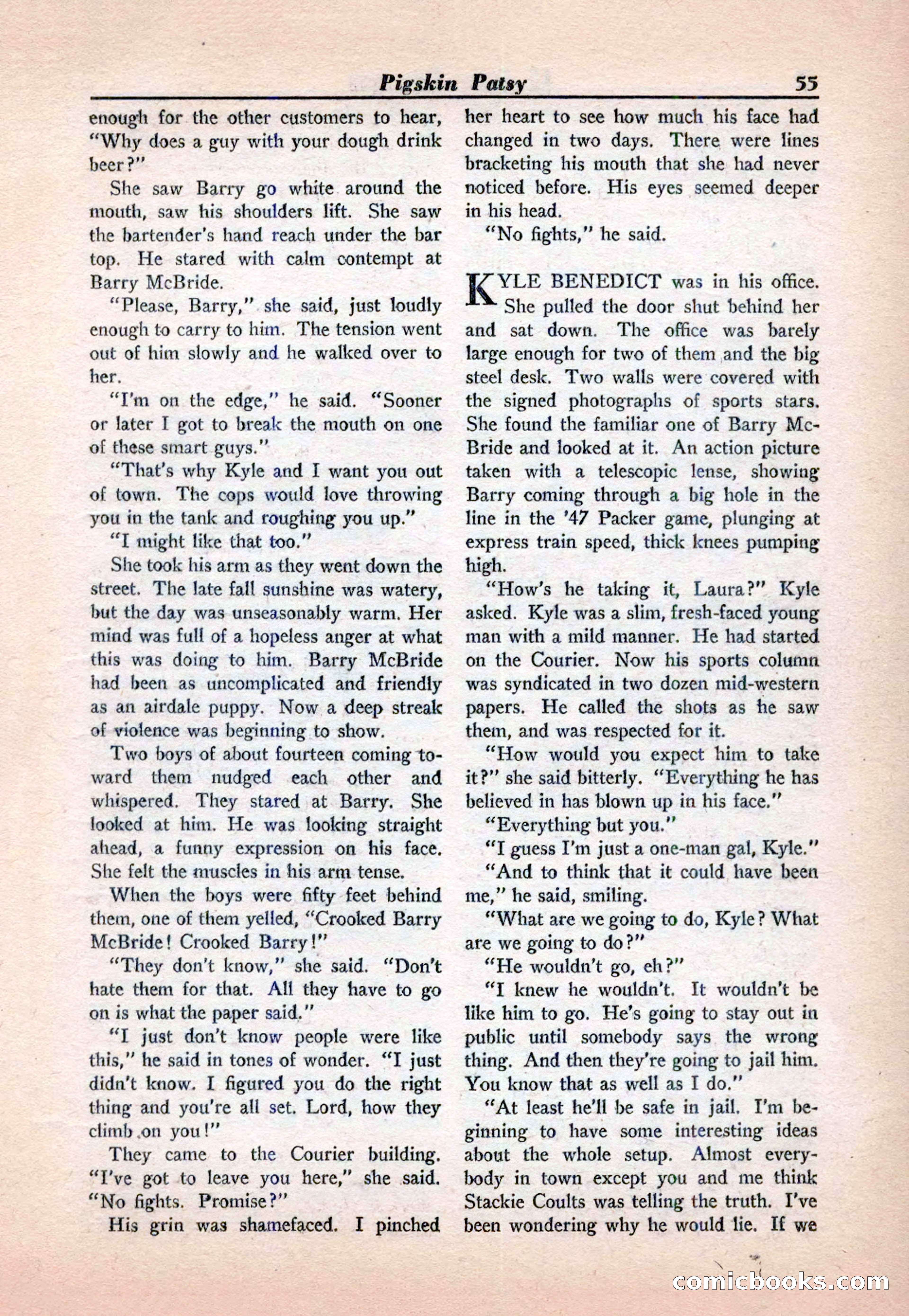 15 Story Detective, April 1950 — page 55: Pulp Fiction, 1950