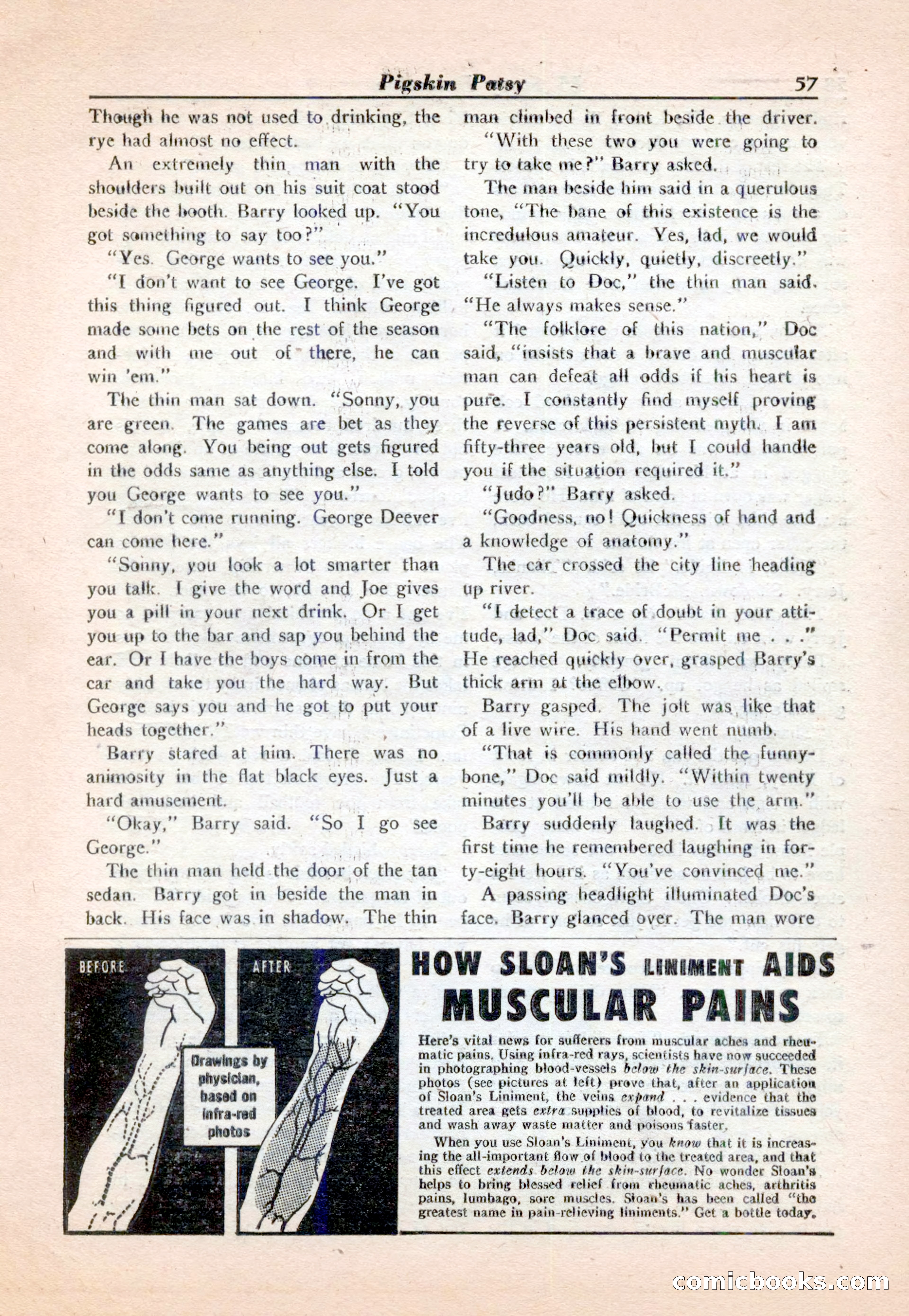 15 Story Detective, April 1950 — page 57: Pulp Fiction, 1950