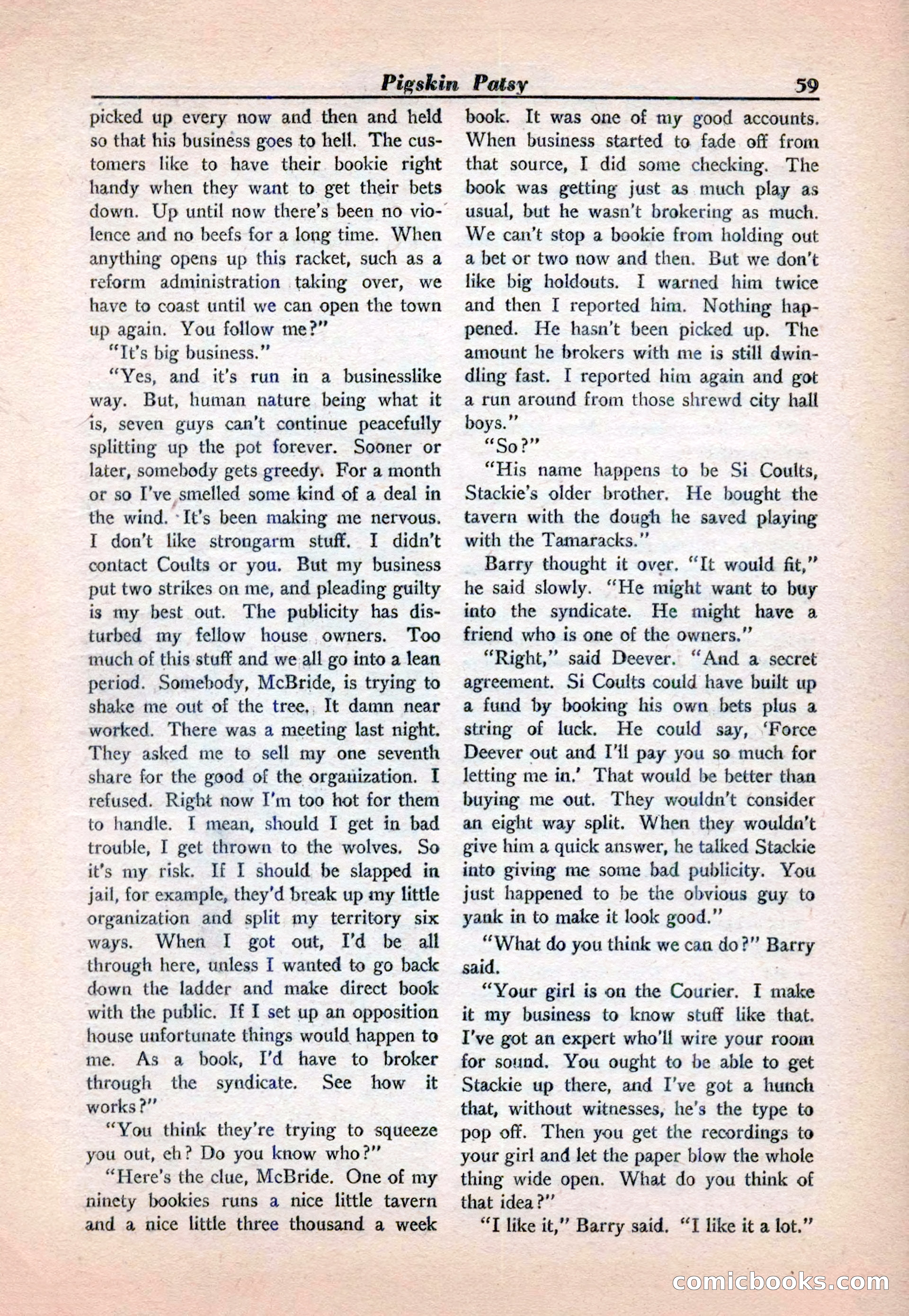 15 Story Detective, April 1950 — page 59: Pulp Fiction, 1950