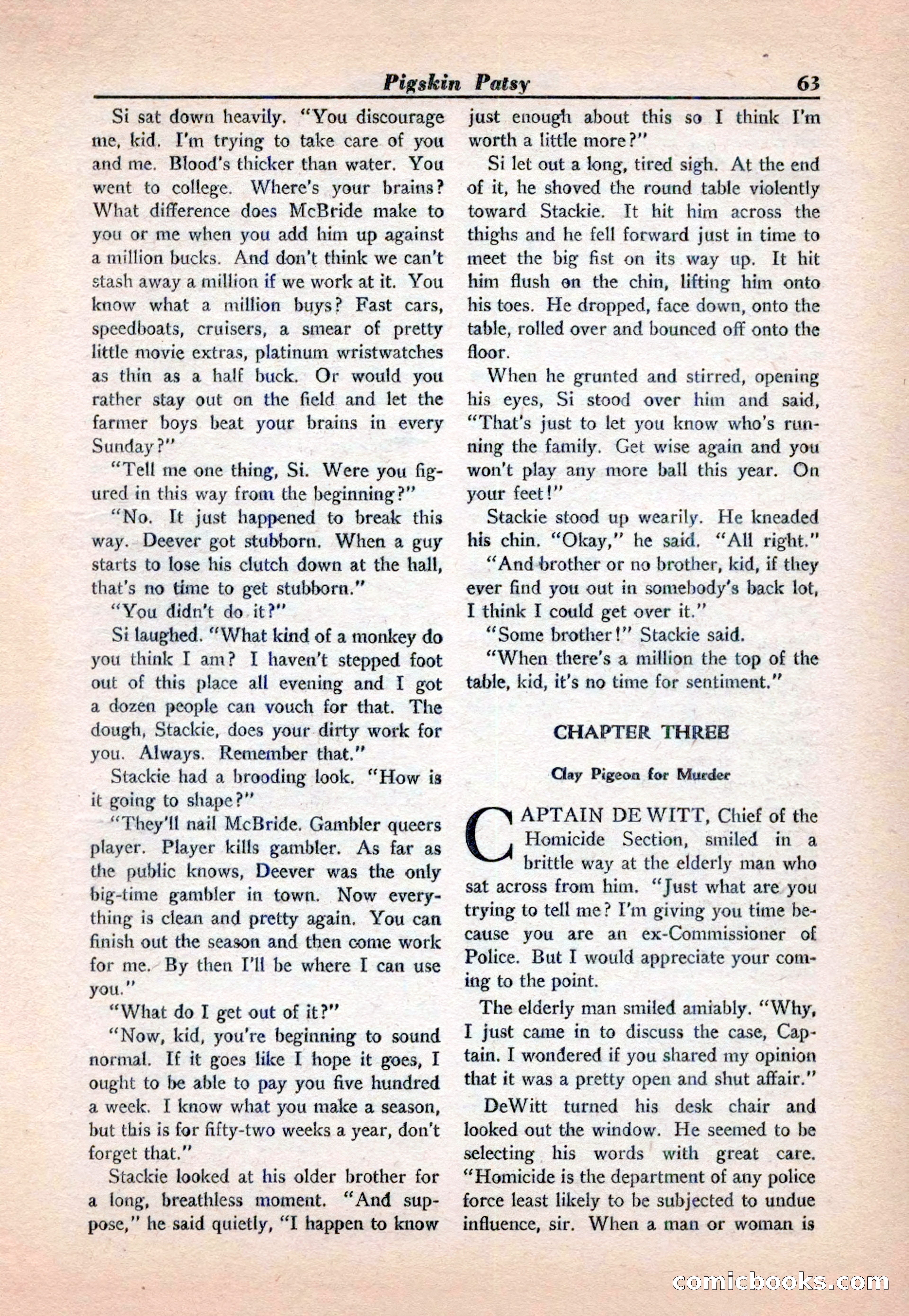 15 Story Detective, April 1950 — page 63: Pulp Fiction, 1950