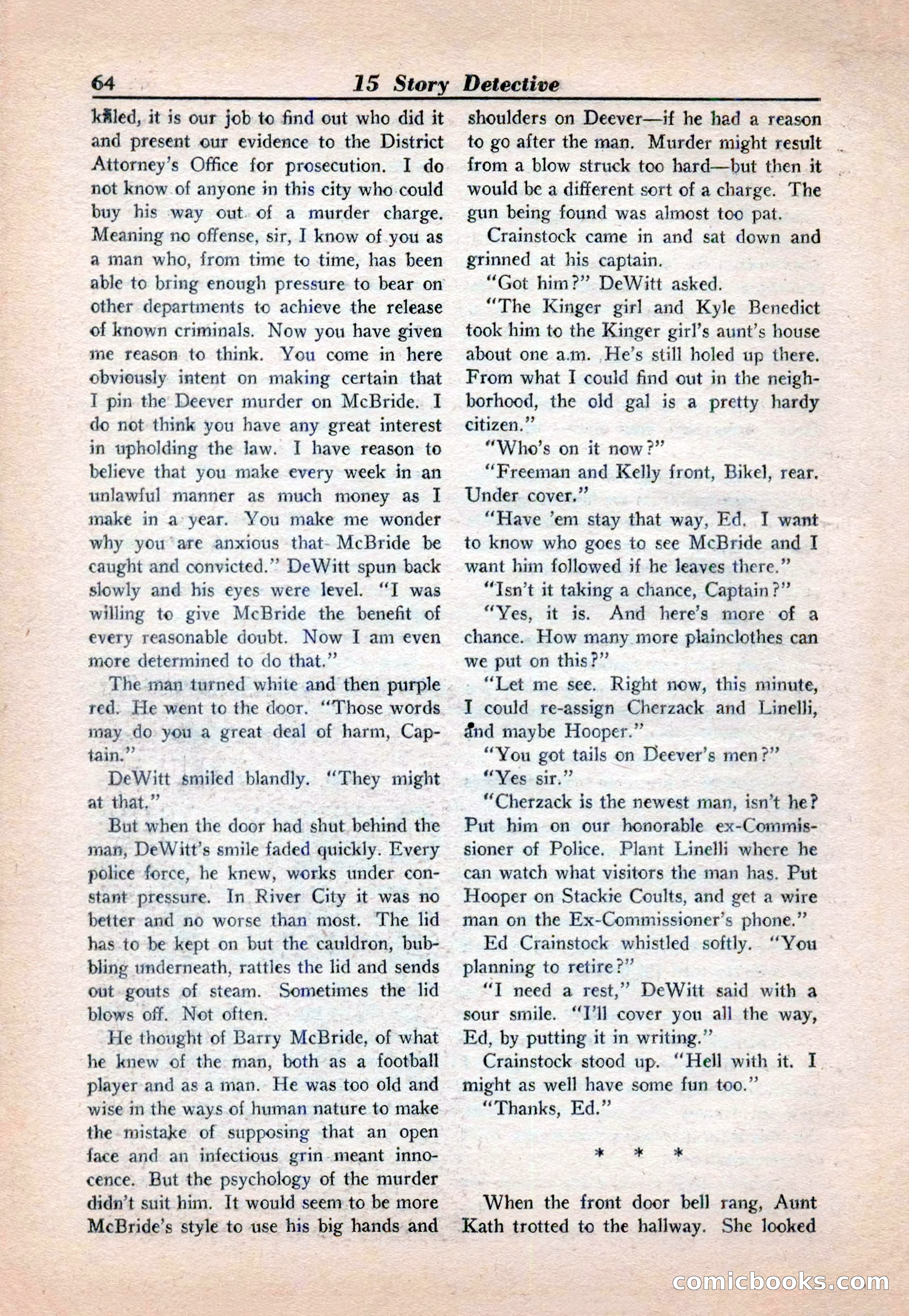 15 Story Detective, April 1950 — page 64: Pulp Fiction, 1950