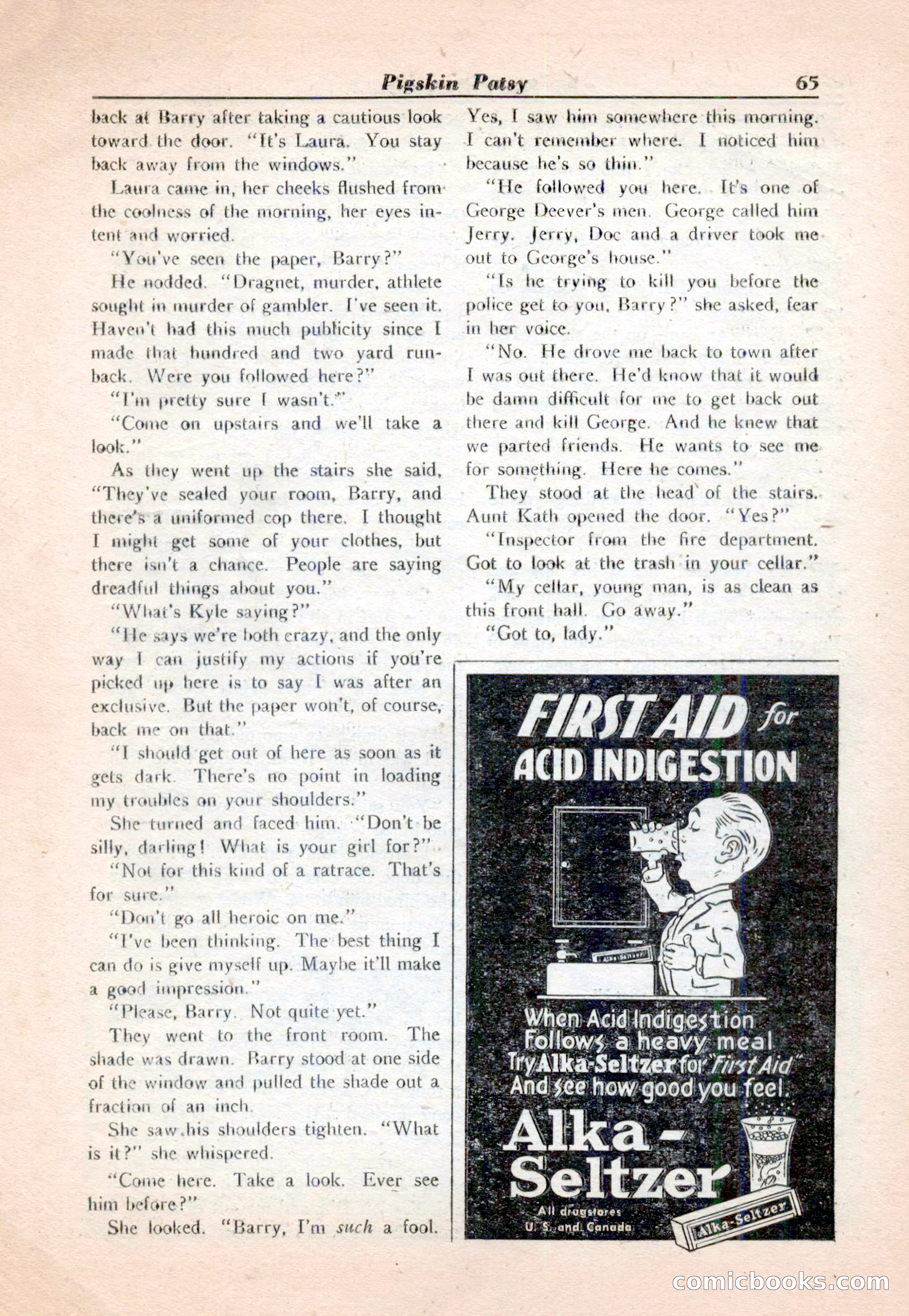15 Story Detective, April 1950 — page 65: Pulp Fiction, 1950