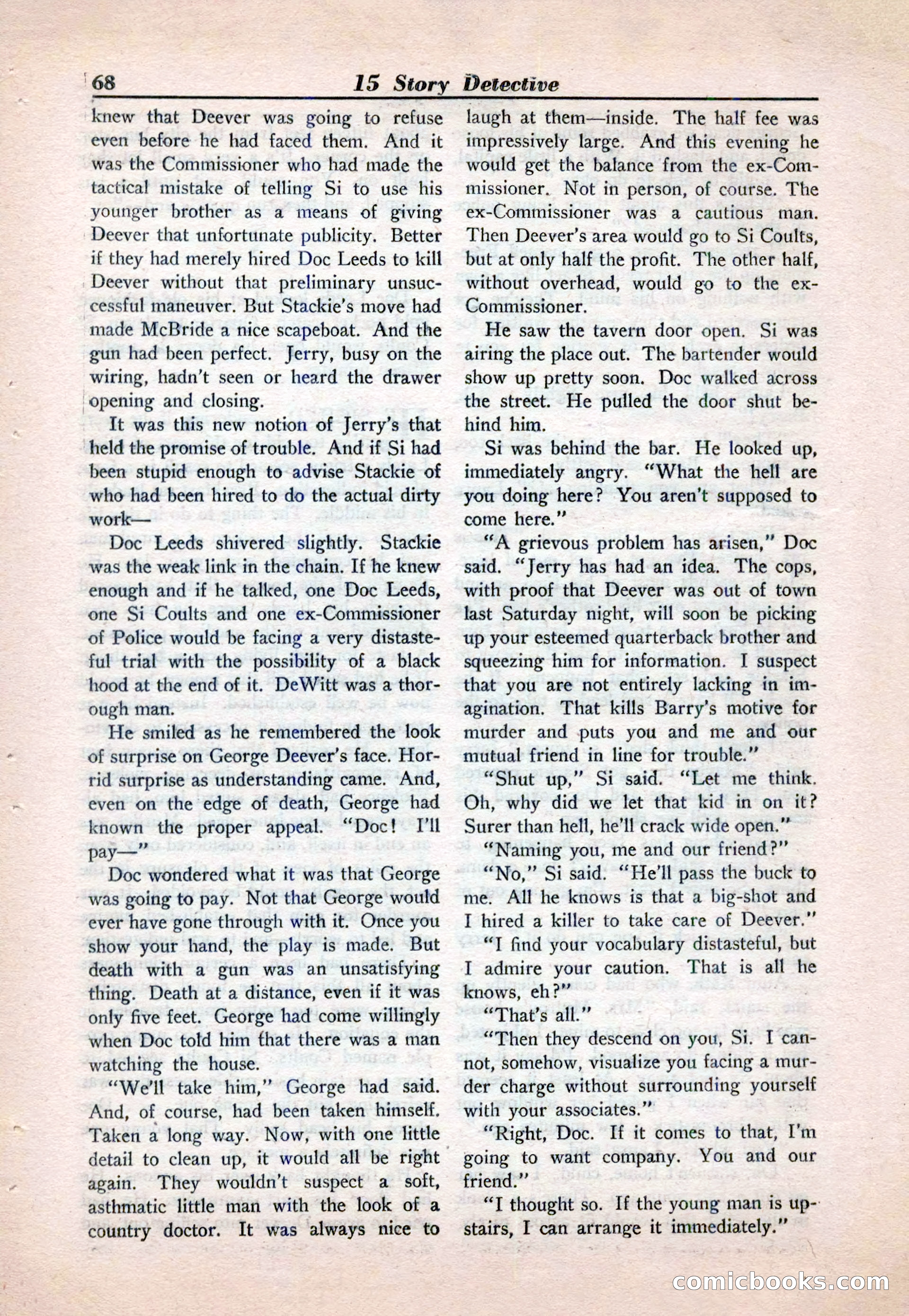 15 Story Detective, April 1950 — page 68: Pulp Fiction, 1950