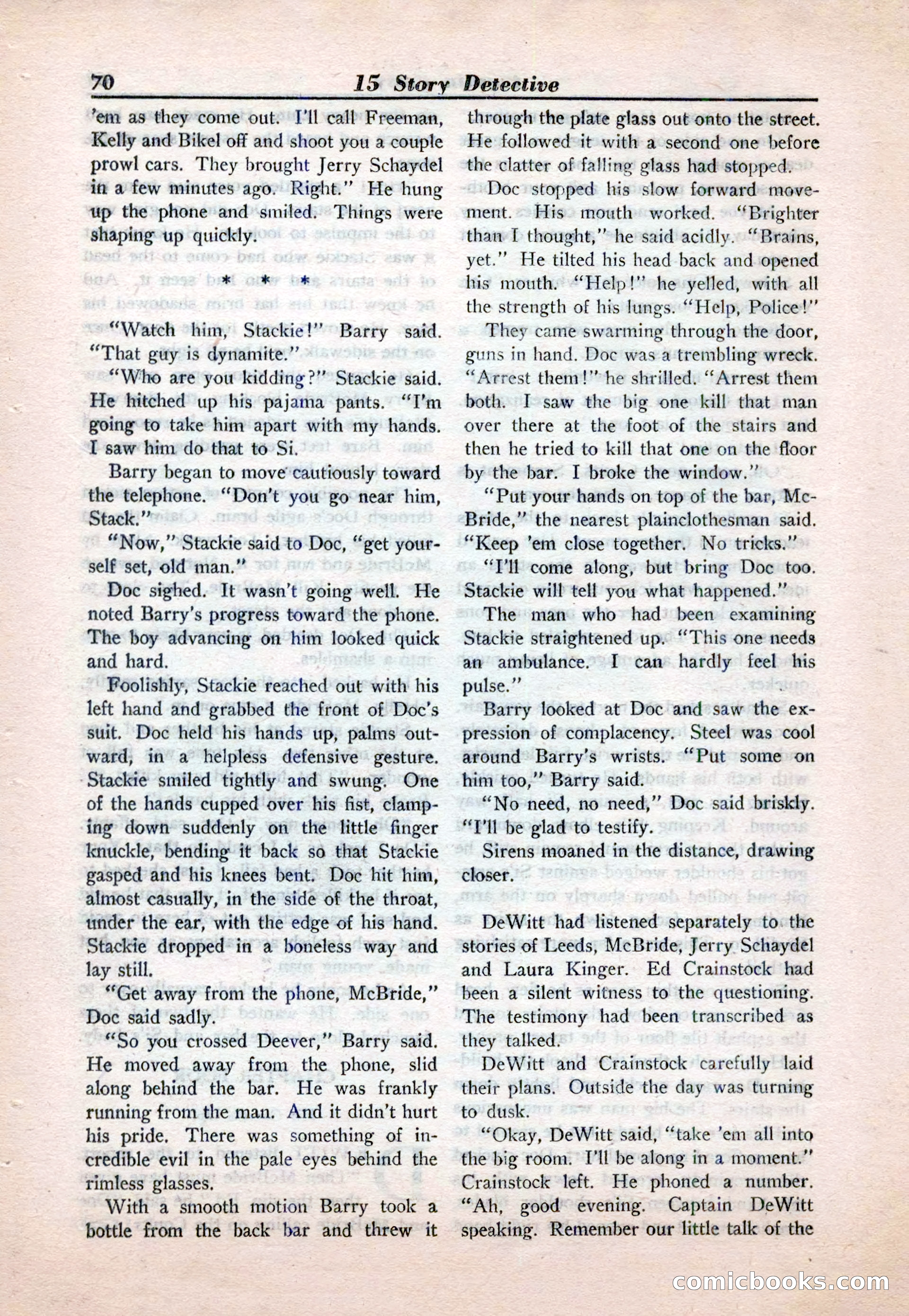 15 Story Detective, April 1950 — page 70: Pulp Fiction, 1950