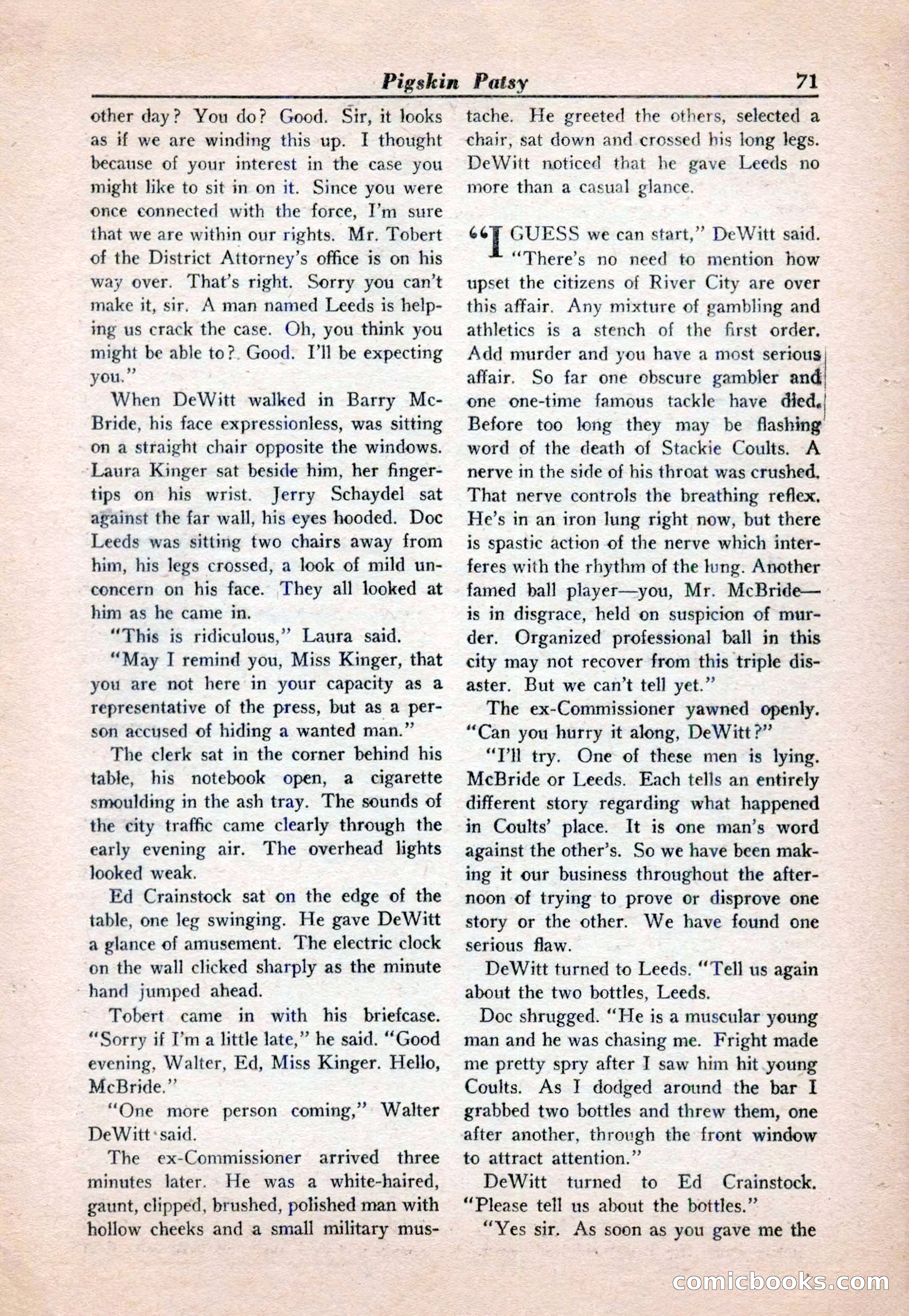 15 Story Detective, April 1950 — page 71: Pulp Fiction, 1950